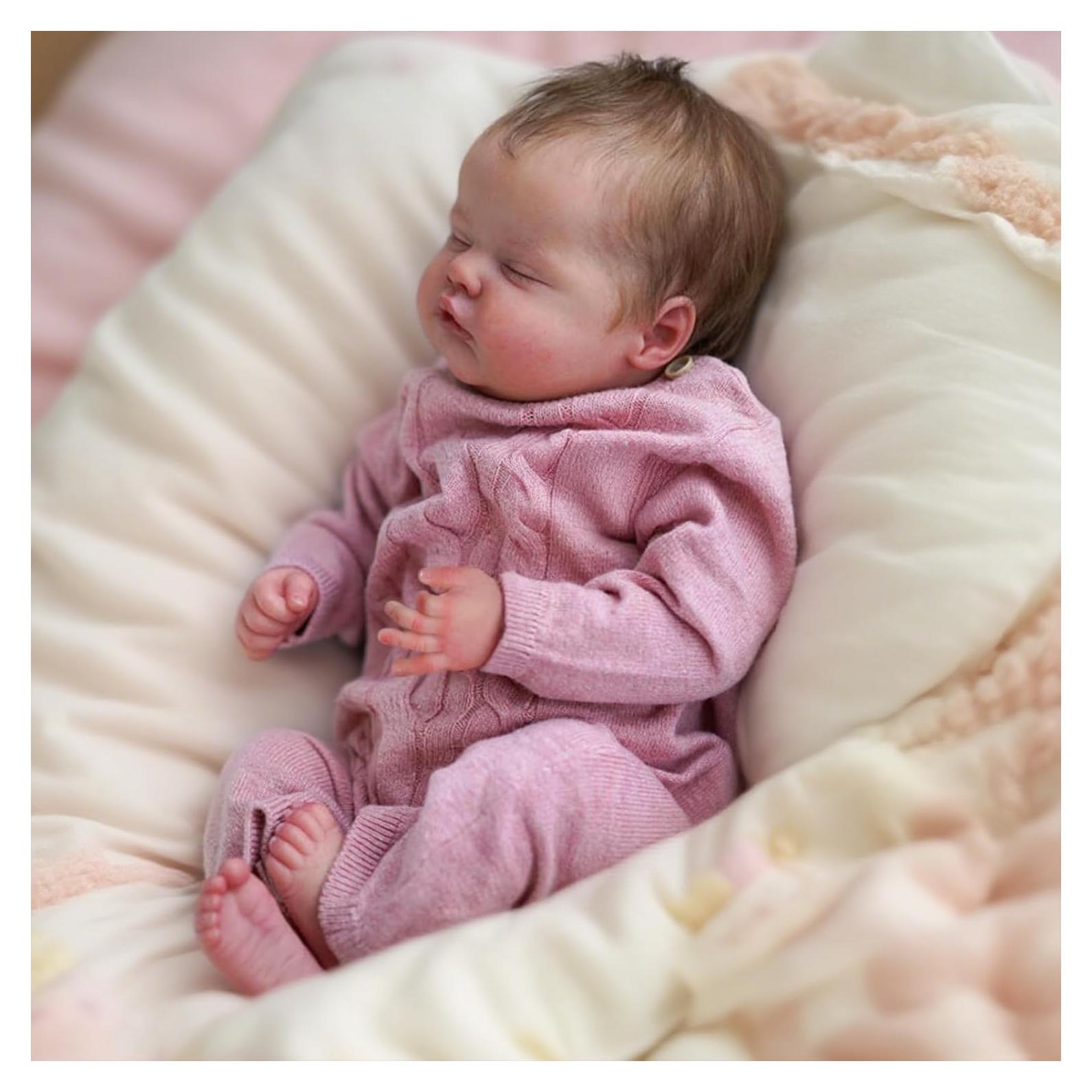 Muñeca Reborn Realista WOOROY 18" (45.72 cm) con Accesorios