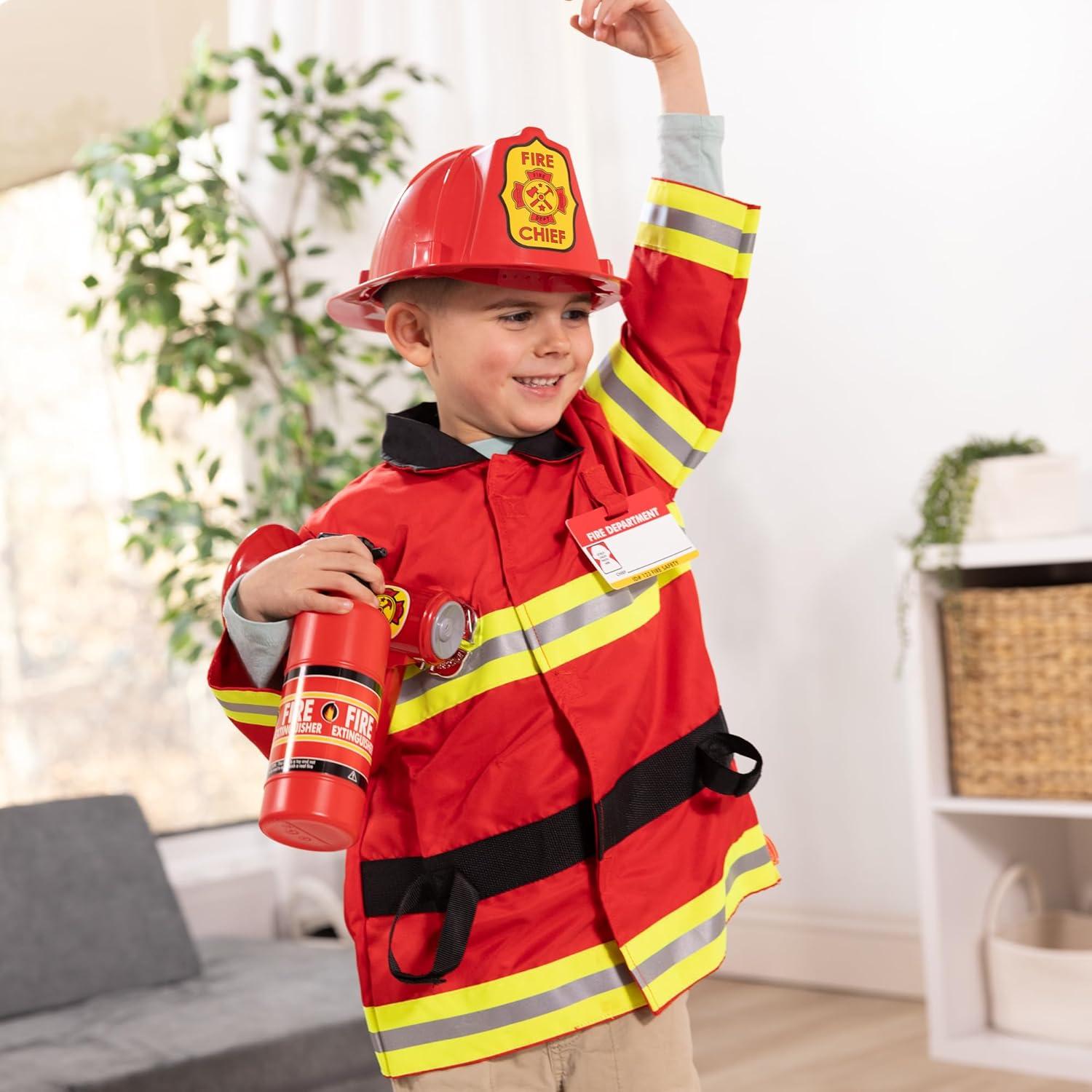 Disfraz de Bombero Melissa & Doug con Accesorios para Niños