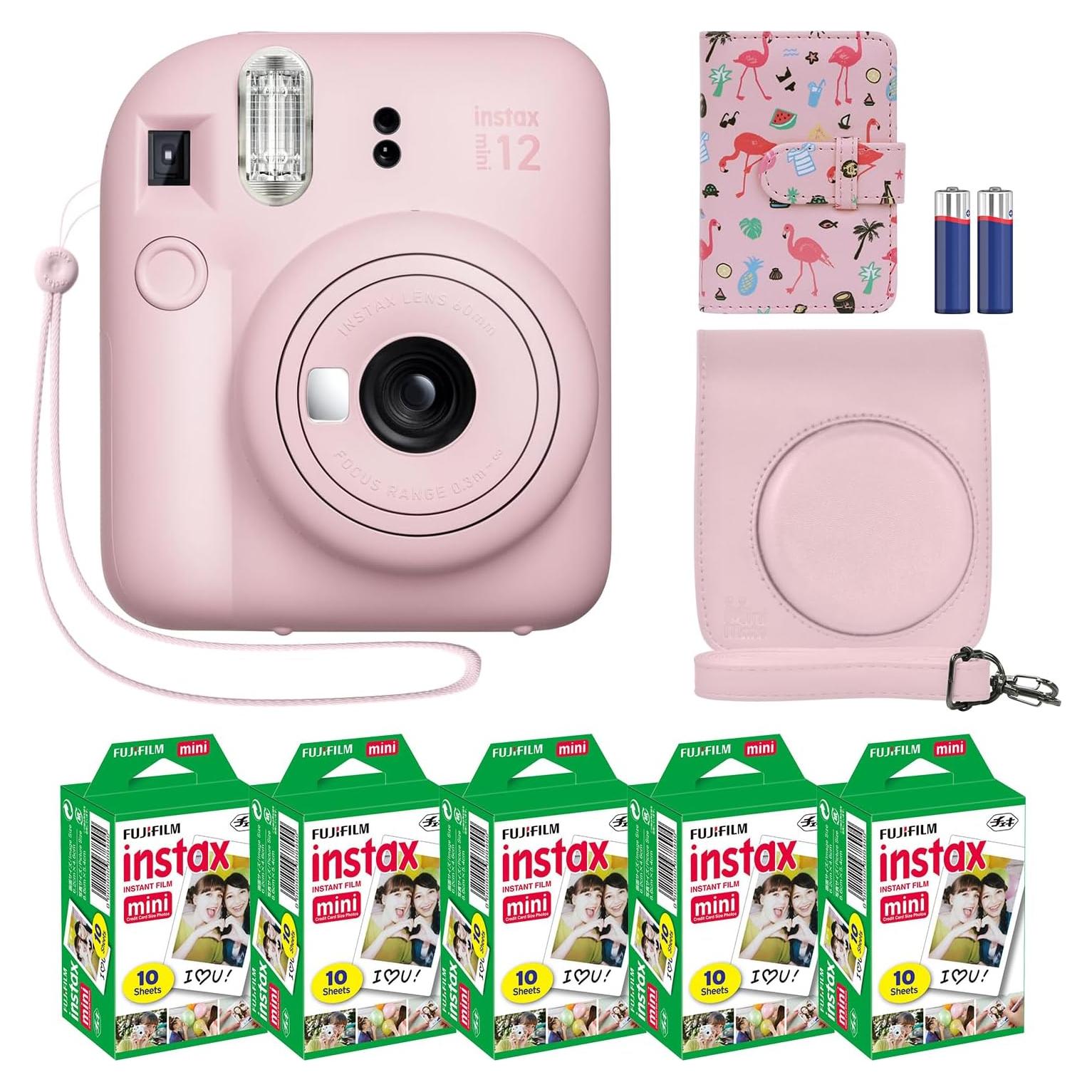 Cámara Instantánea Fujifilm Instax Mini 12 Rosa + 50 Hojas