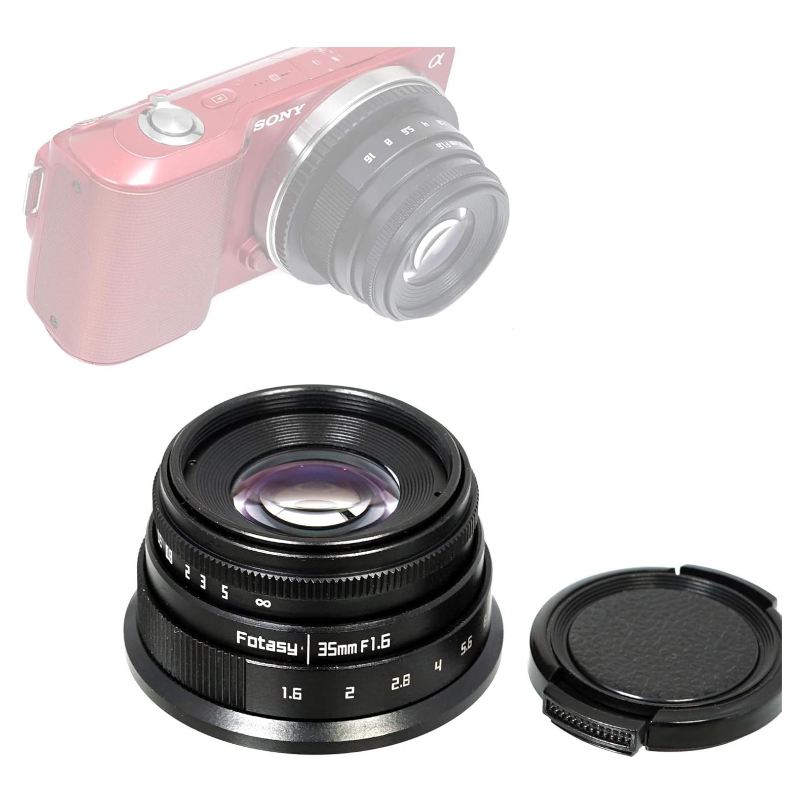 Lente Fotasy 35mm F1.6 Manual para Cámaras Sony E-Mount