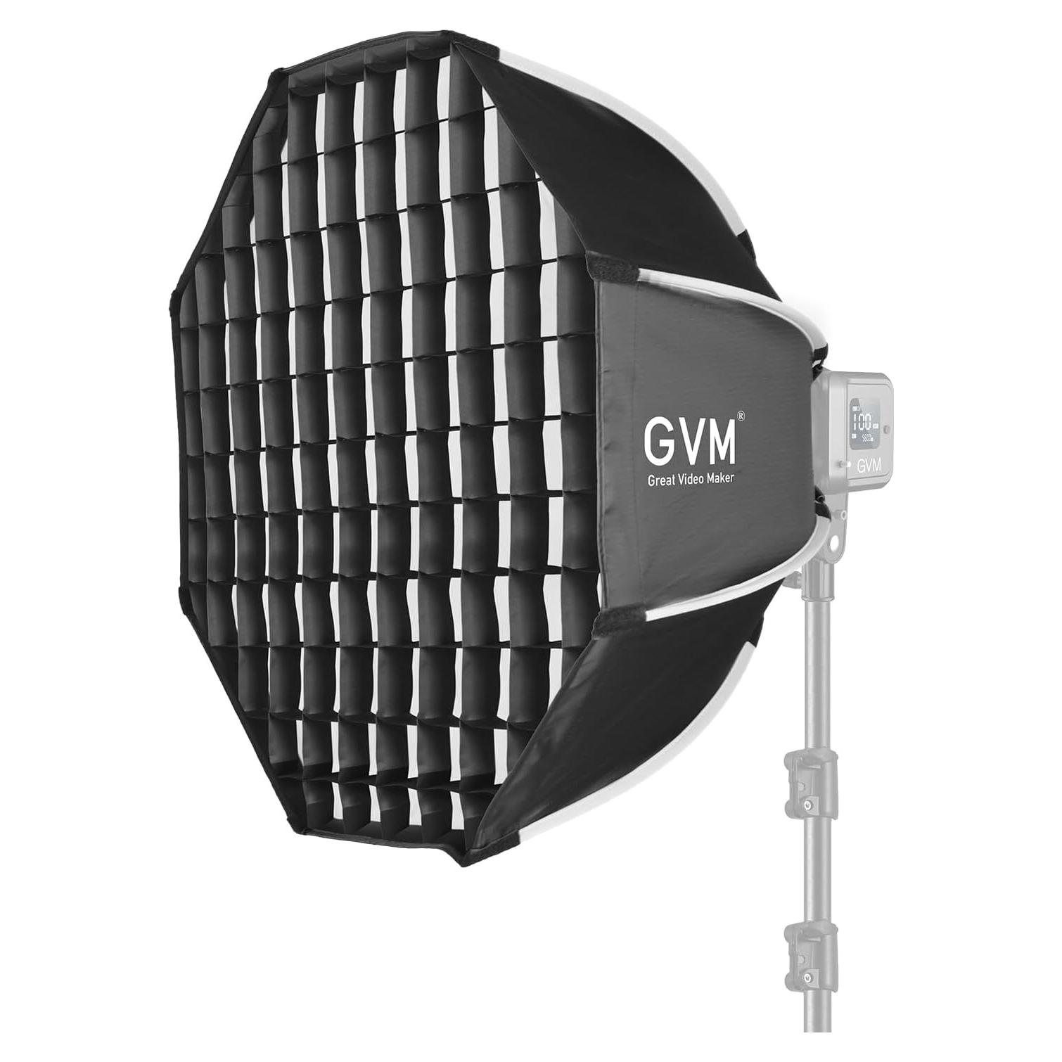 Softbox Octagonal 65cm GVM con Montaje Bowens y Difusores