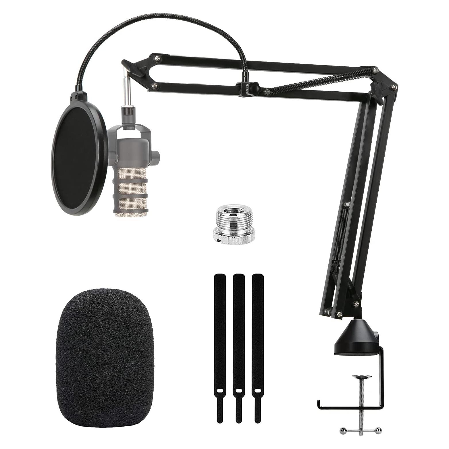 Soporte de Micrófono Rode Podmic con Filtro Antipop y Brazo Ajustable