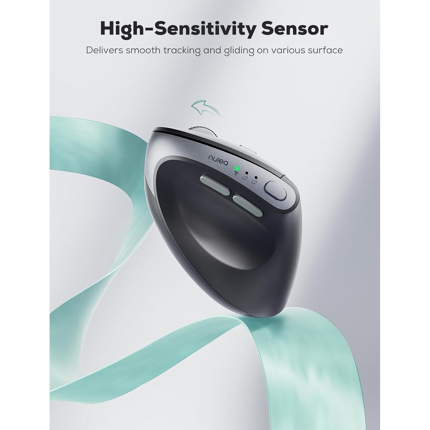 Ratón Vertical Ergonómico Nulea MD280 Inalámbrico 4 DPI Ajustables