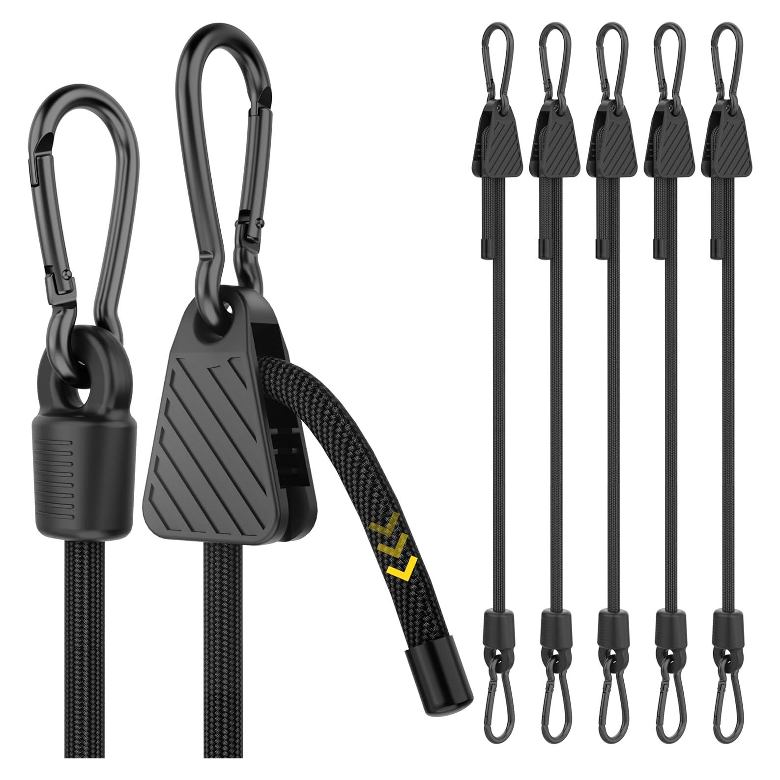 Cuerdas Bungee Ajustables Rugtol 48" (121.92 cm) - Paquete de 6