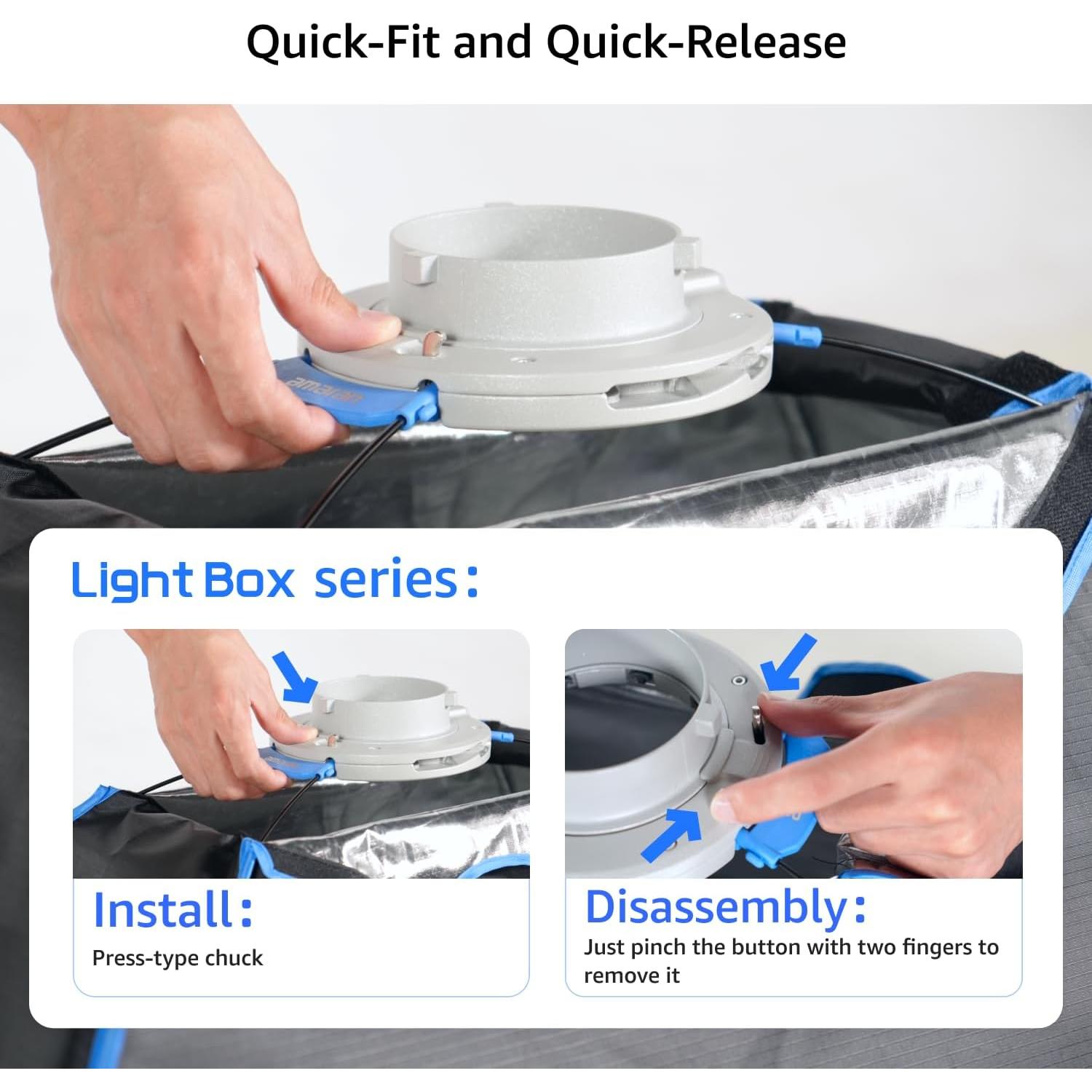 Softbox amaran Light Box 30x120cm con Montura Bowens