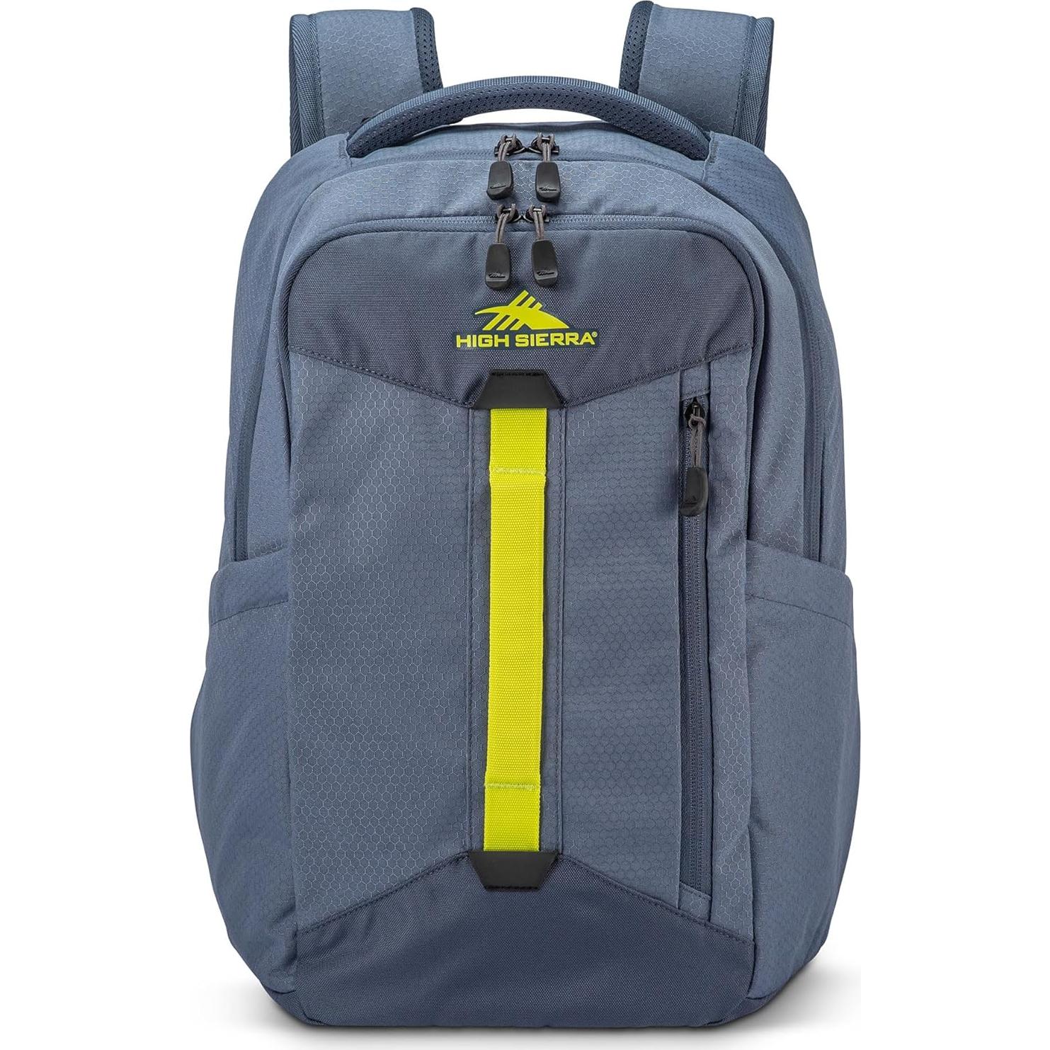 Mochila Escolar High Sierra Grande Gris Azul con Acento Reflectante