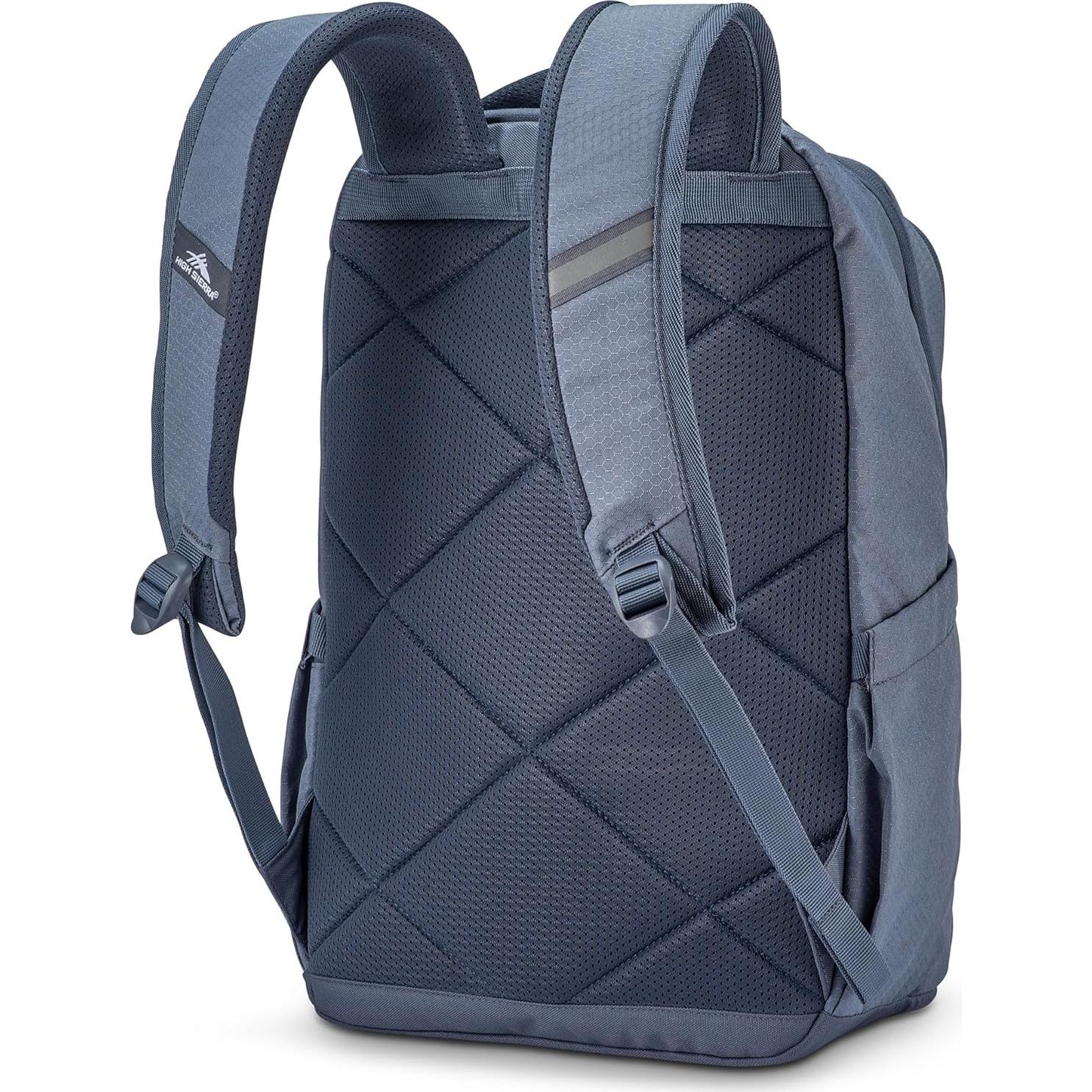 Mochila Escolar High Sierra Grande Gris Azul con Acento Reflectante