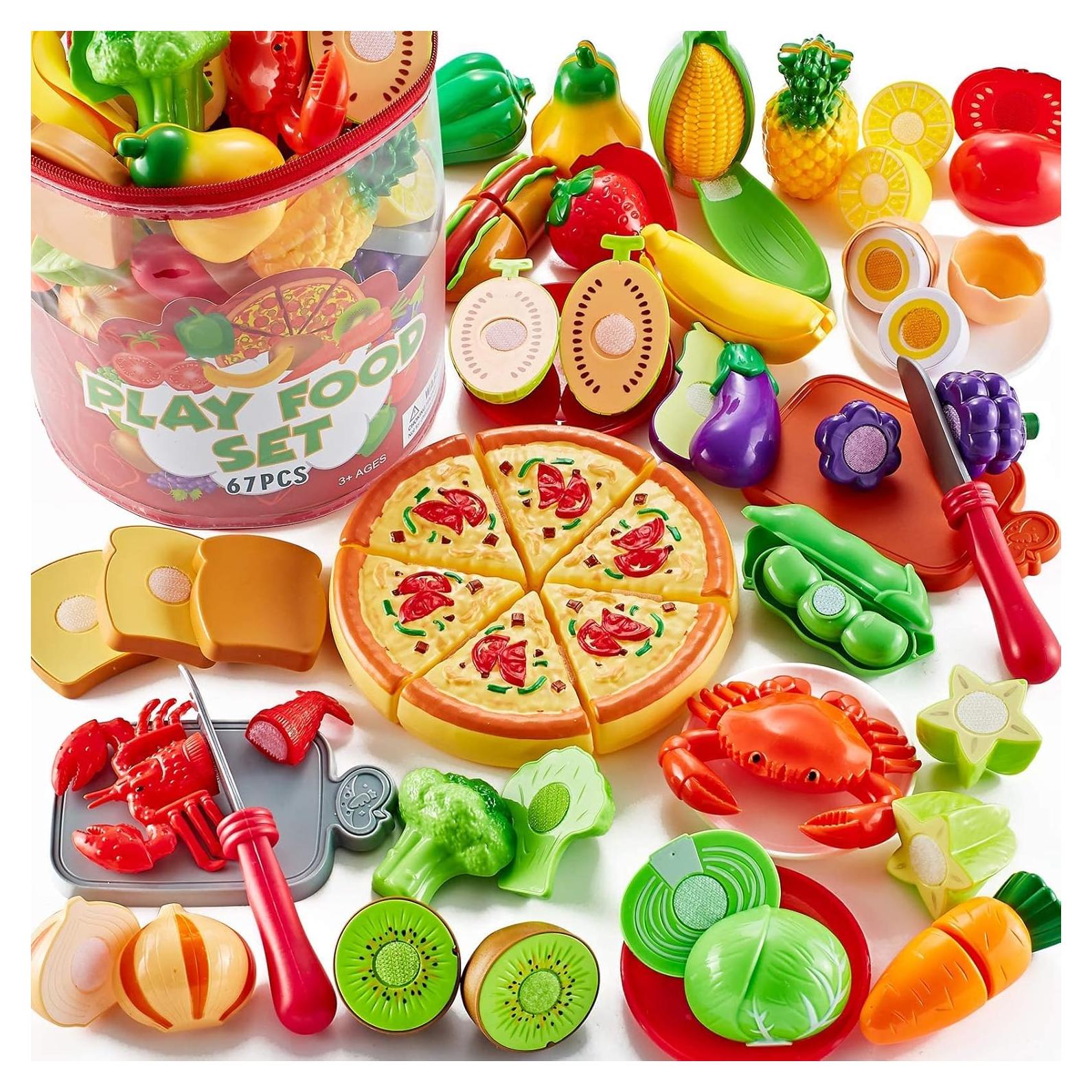 Juego de Comida de 67 Piezas Shimirth para Niños