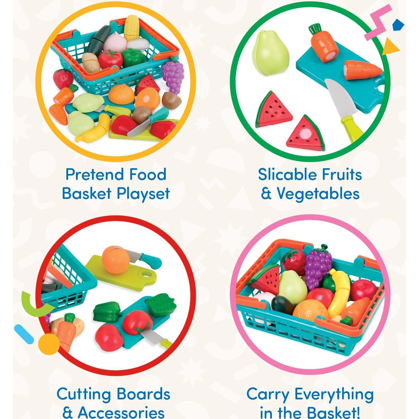 Juego de Comida de Juguete Battat 37 Pcs para Niños 3+