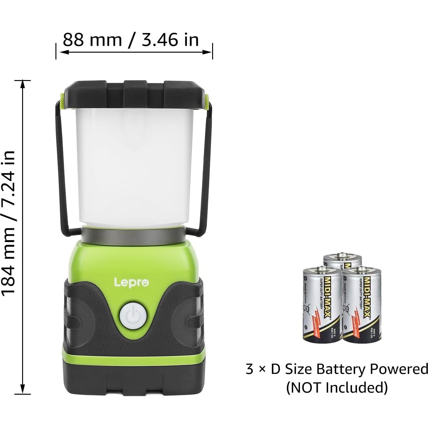 Linterna LED Camping Lepro 1500LM Impermeable 4 Modos