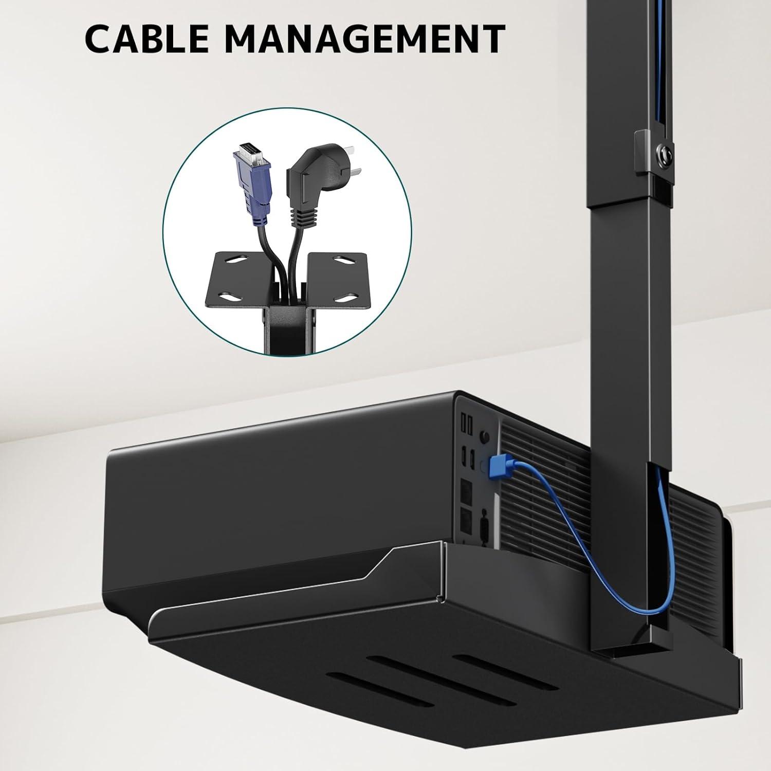 Soporte de Proyector de Techo Putilsen Ajustable 10 kg Negro