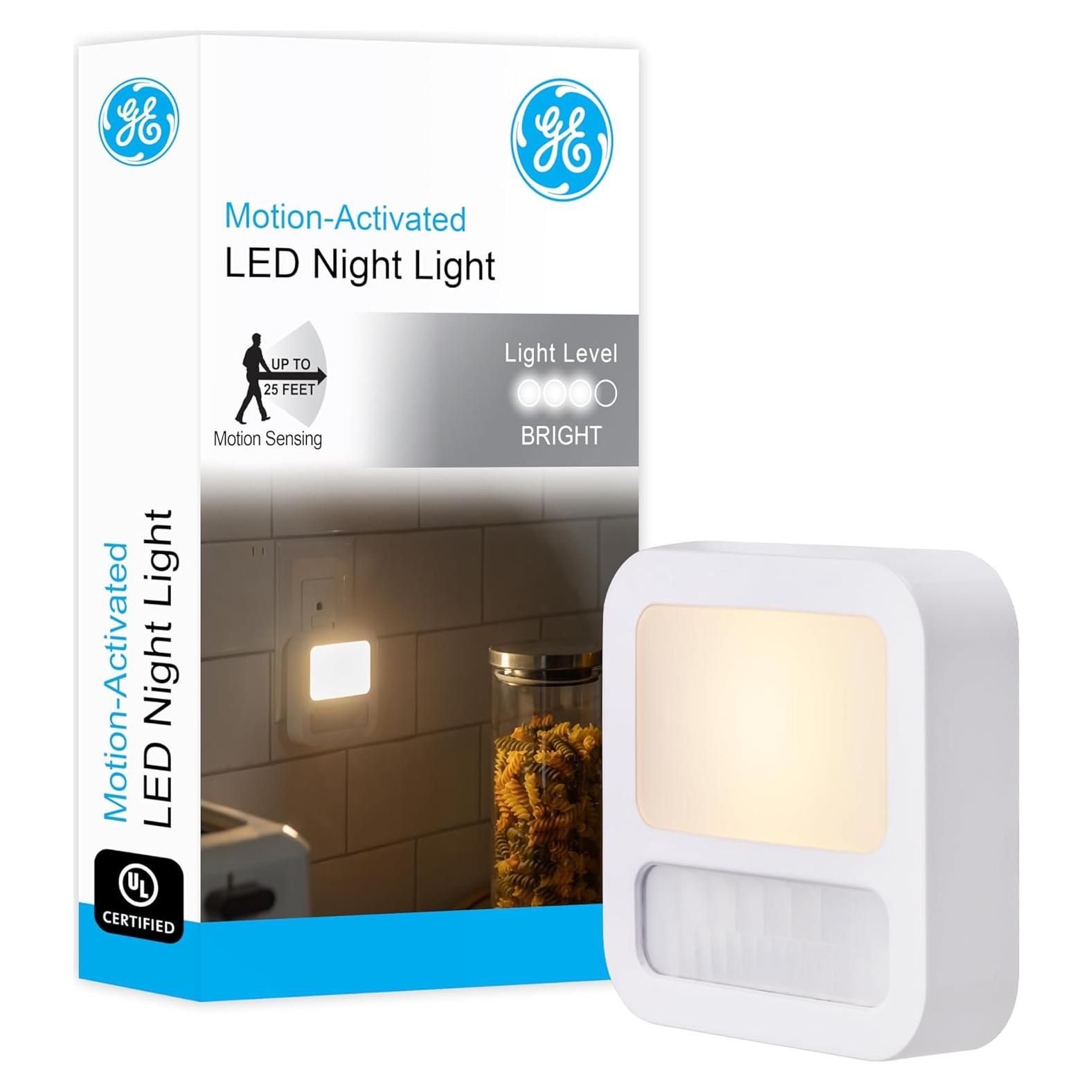 Luz Nocturna LED GE con Sensor de Movimiento 20 Lúmenes