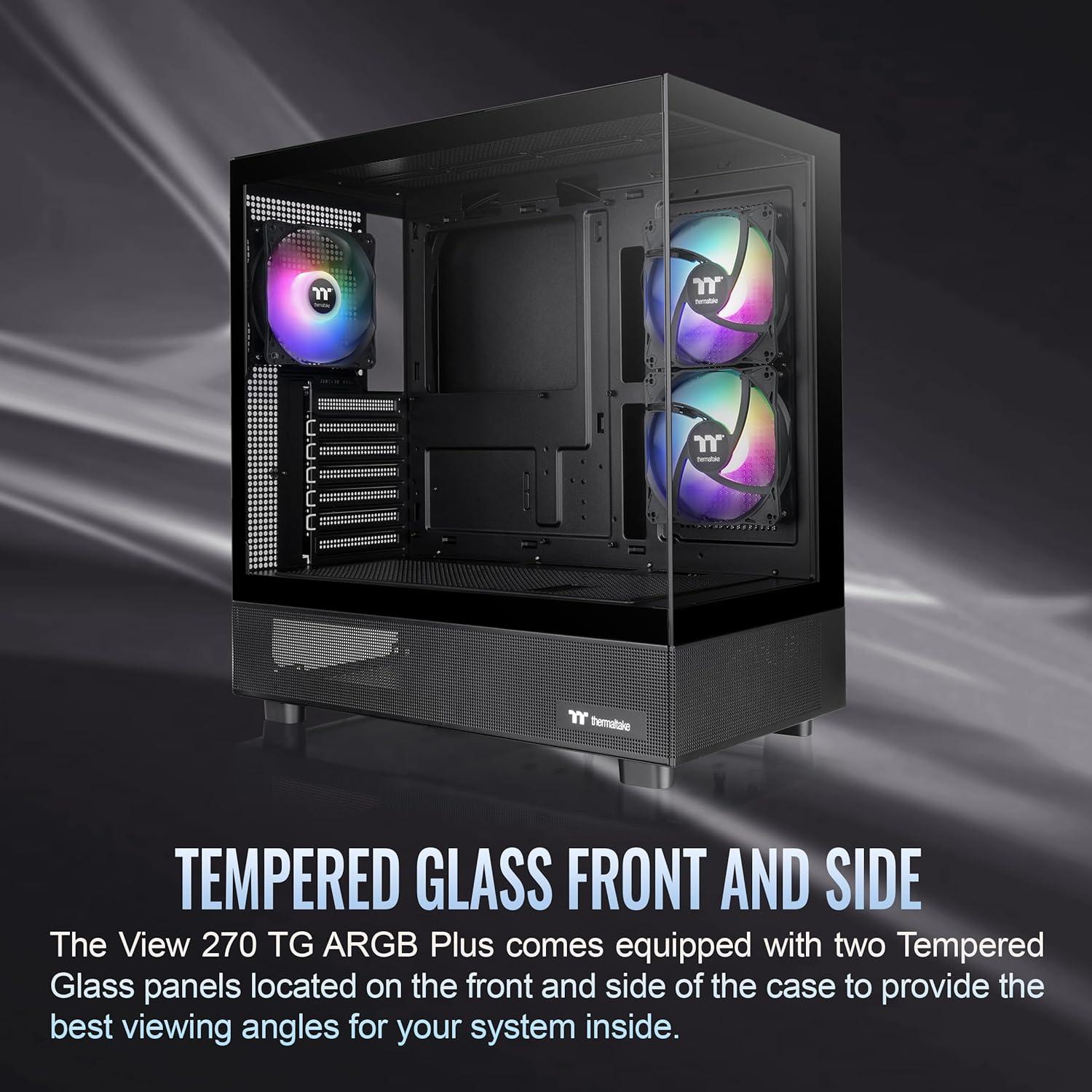 Caja Mid Tower Thermaltake View 270 Plus TG ARGB Negro