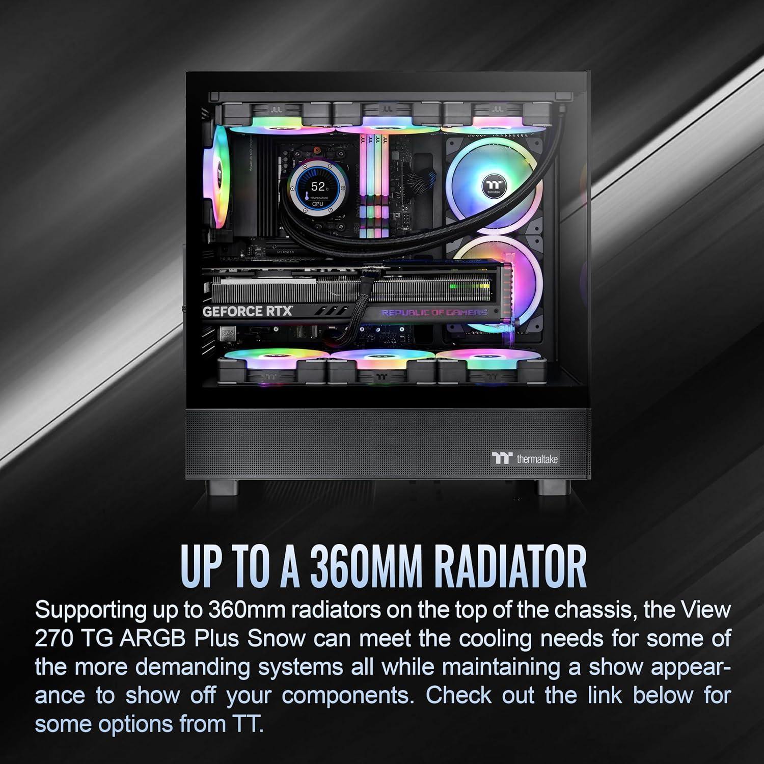 Caja Mid Tower Thermaltake View 270 Plus TG ARGB Negro