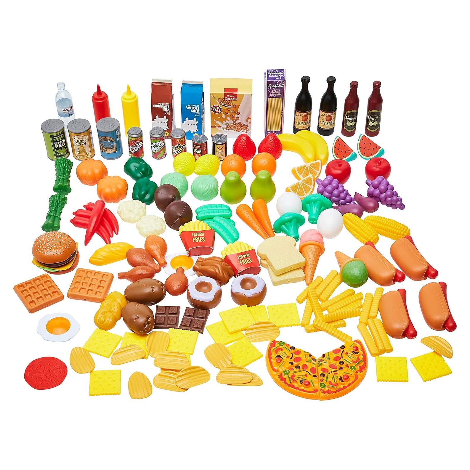 Set de Comida de Juguete Amazon Basics 150 Piezas Multicolor