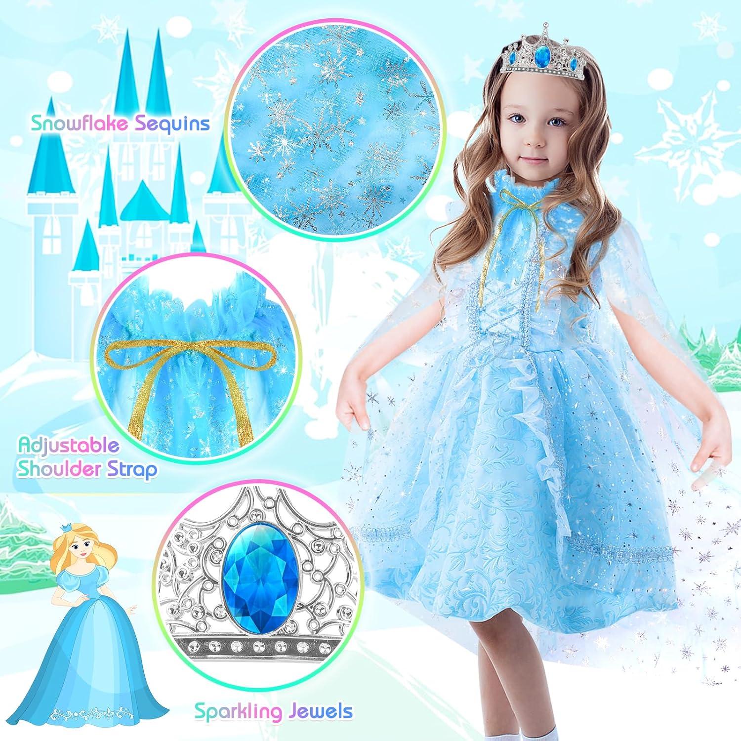 Conjunto de Disfraces de Princesa EULRGAUS para Niñas 3-6 Años