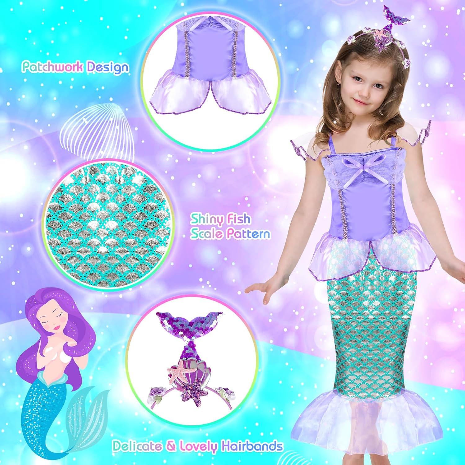 Conjunto de Disfraces de Princesa EULRGAUS para Niñas 3-6 Años