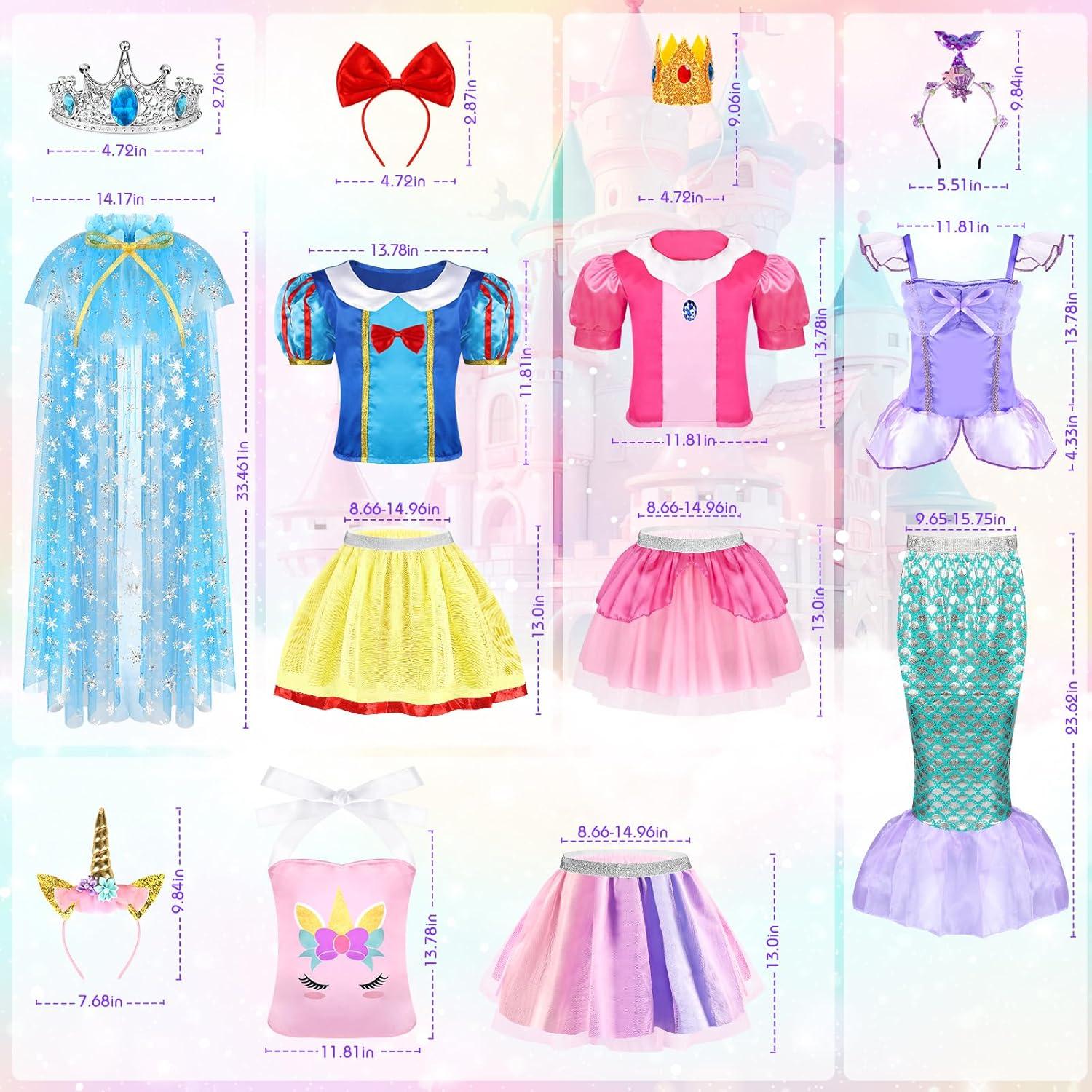 Conjunto de Disfraces de Princesa EULRGAUS para Niñas 3-6 Años