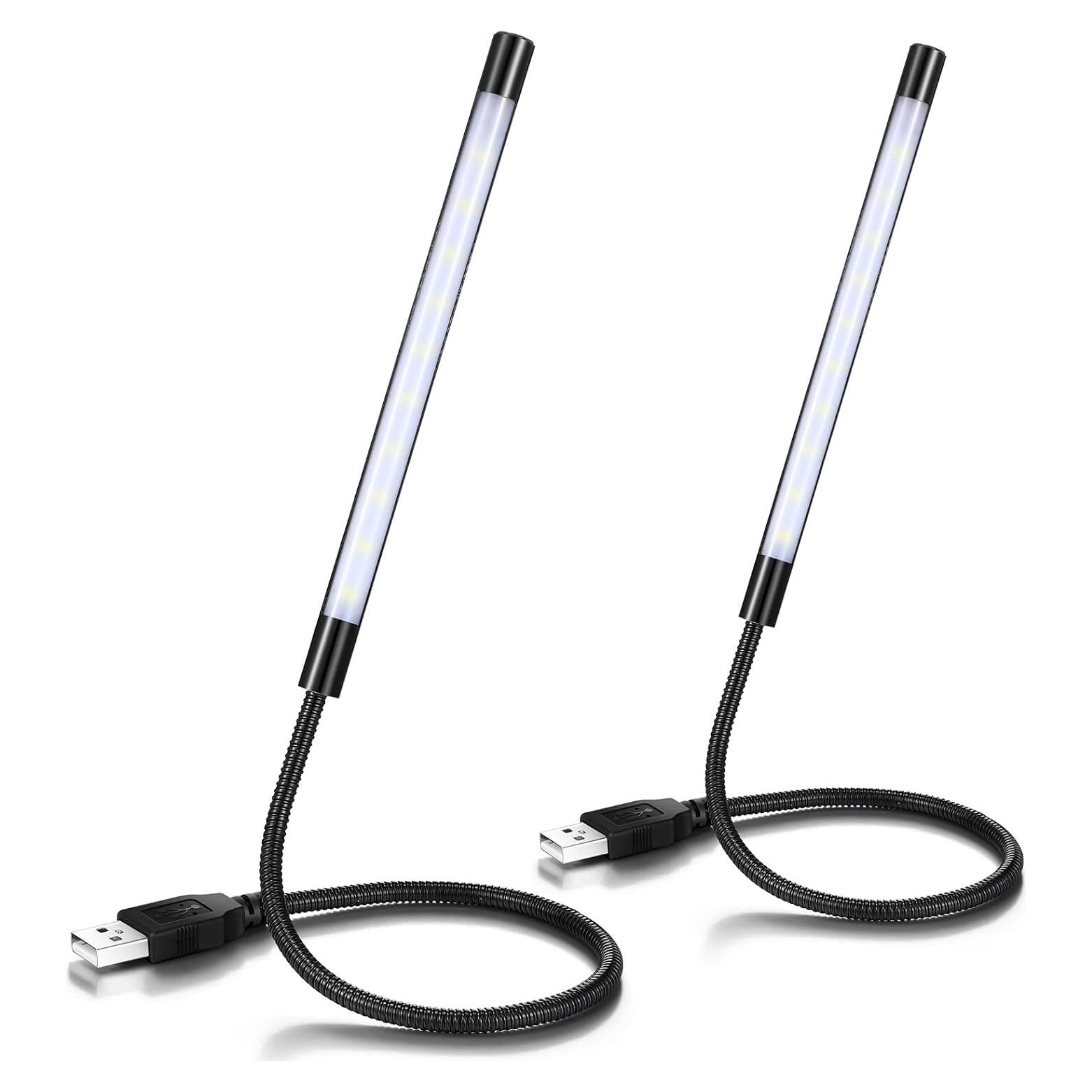 Lámparas LED USB para Teclado Tujoe - 2 Piezas Flexibles