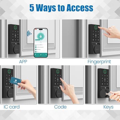 Cerradura Inteligente Devo G2 Huella Dactilar Bluetooth Negra