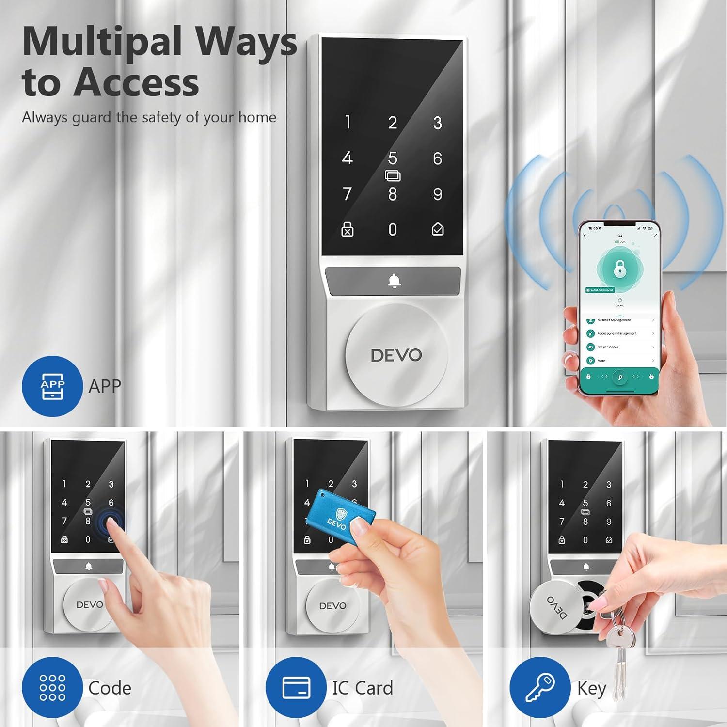 Cerradura Inteligente Devo G4 Bluetooth con Teclado Táctil