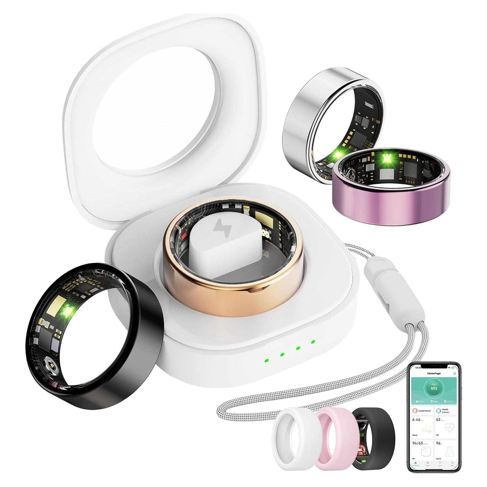 Anillo Inteligente Oucscru Negro 6# Monitoreo Salud IP68