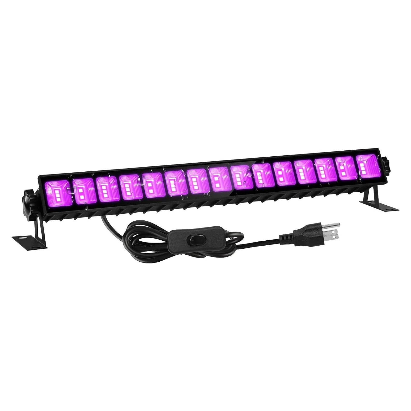 Barra de luz negra LED 36W ISUERFY con enchufe y cable 1.5m