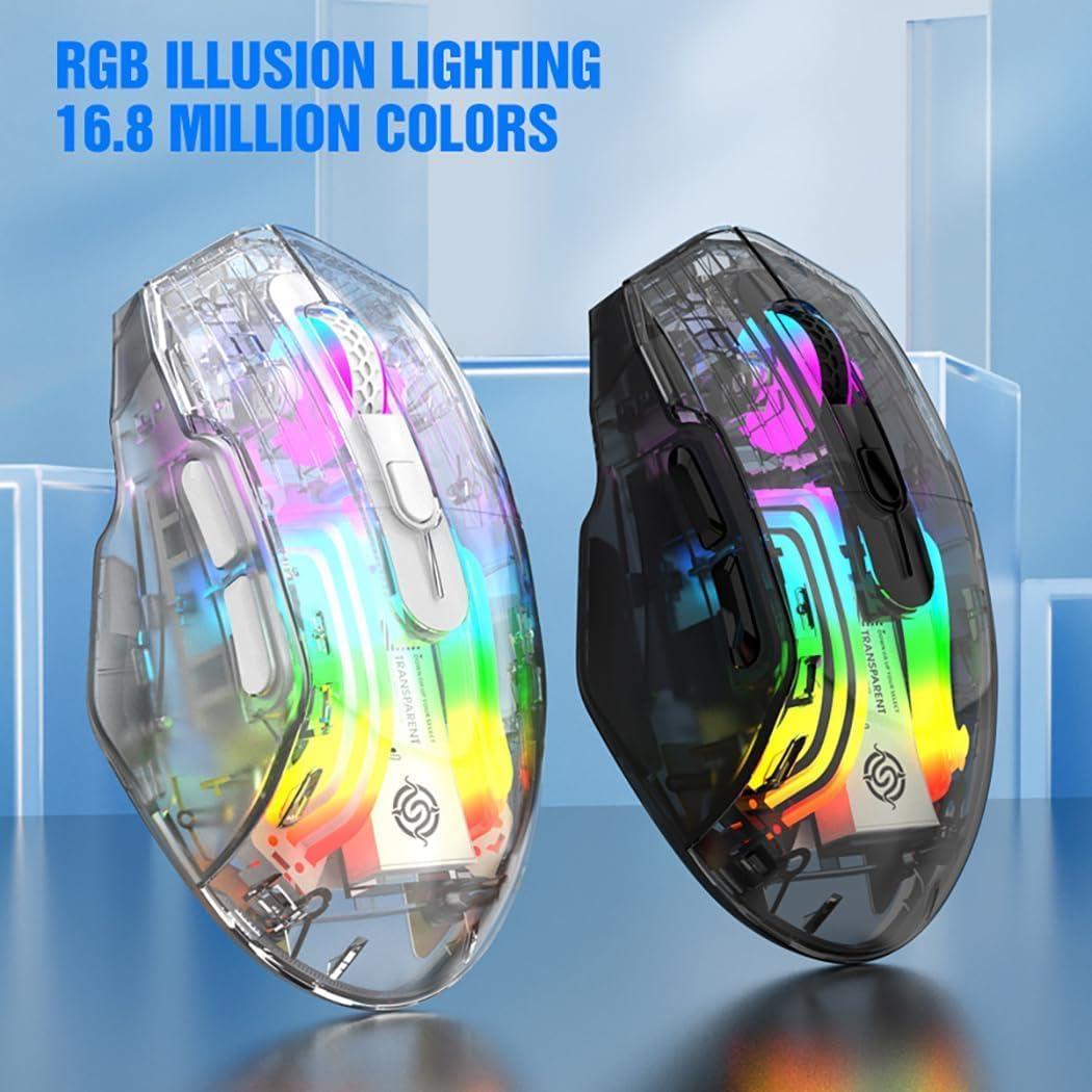 Ratón Mecánico Inalámbrico ATTOE RGB 3600 DPI Negro