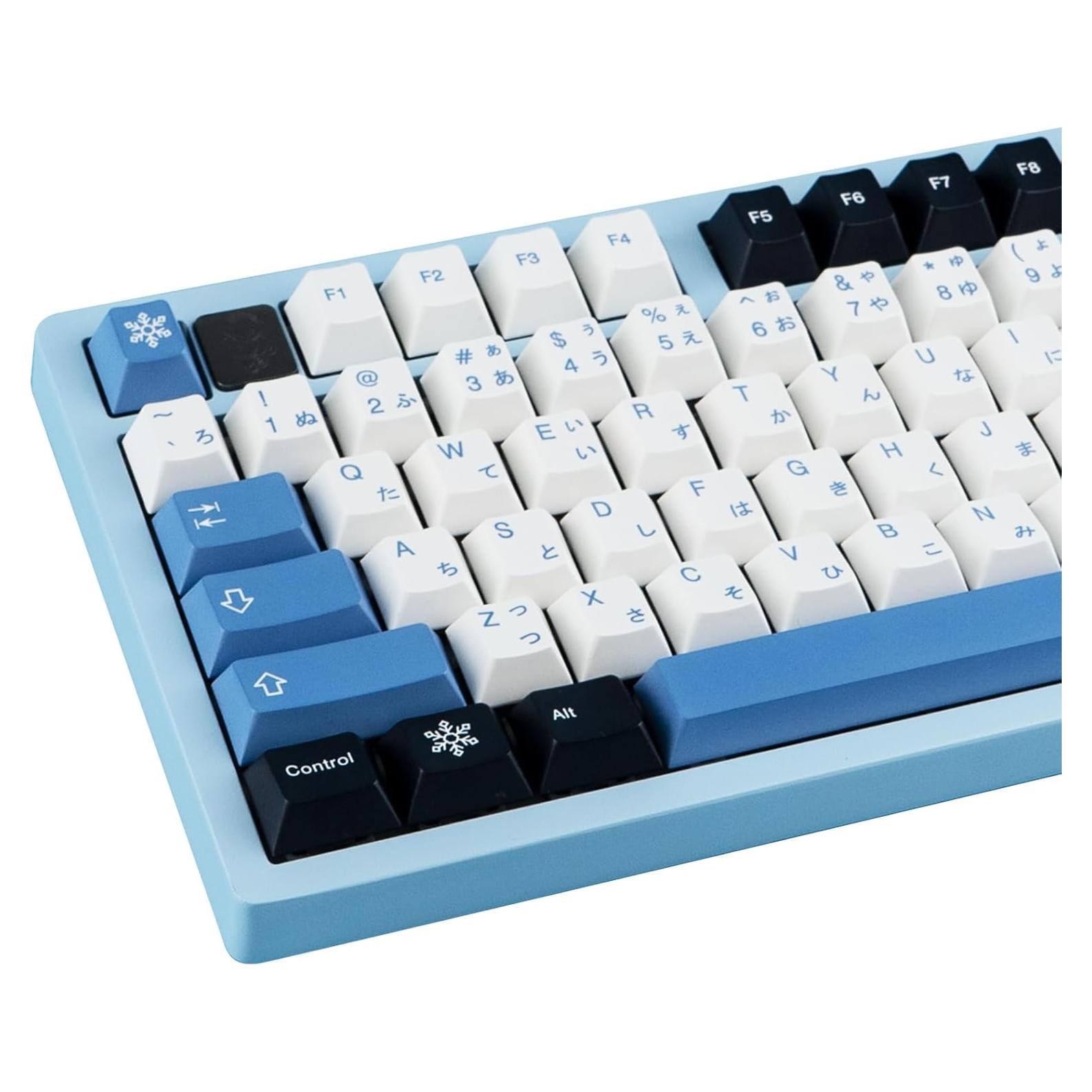 Juego de Teclas PBT 129 Teclas Azul Blanco GEKUCAP