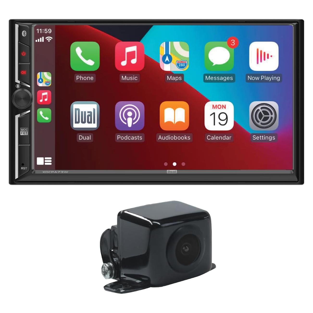 Estéreo Doble DIN Dual Electronics 7" Bluetooth CarPlay