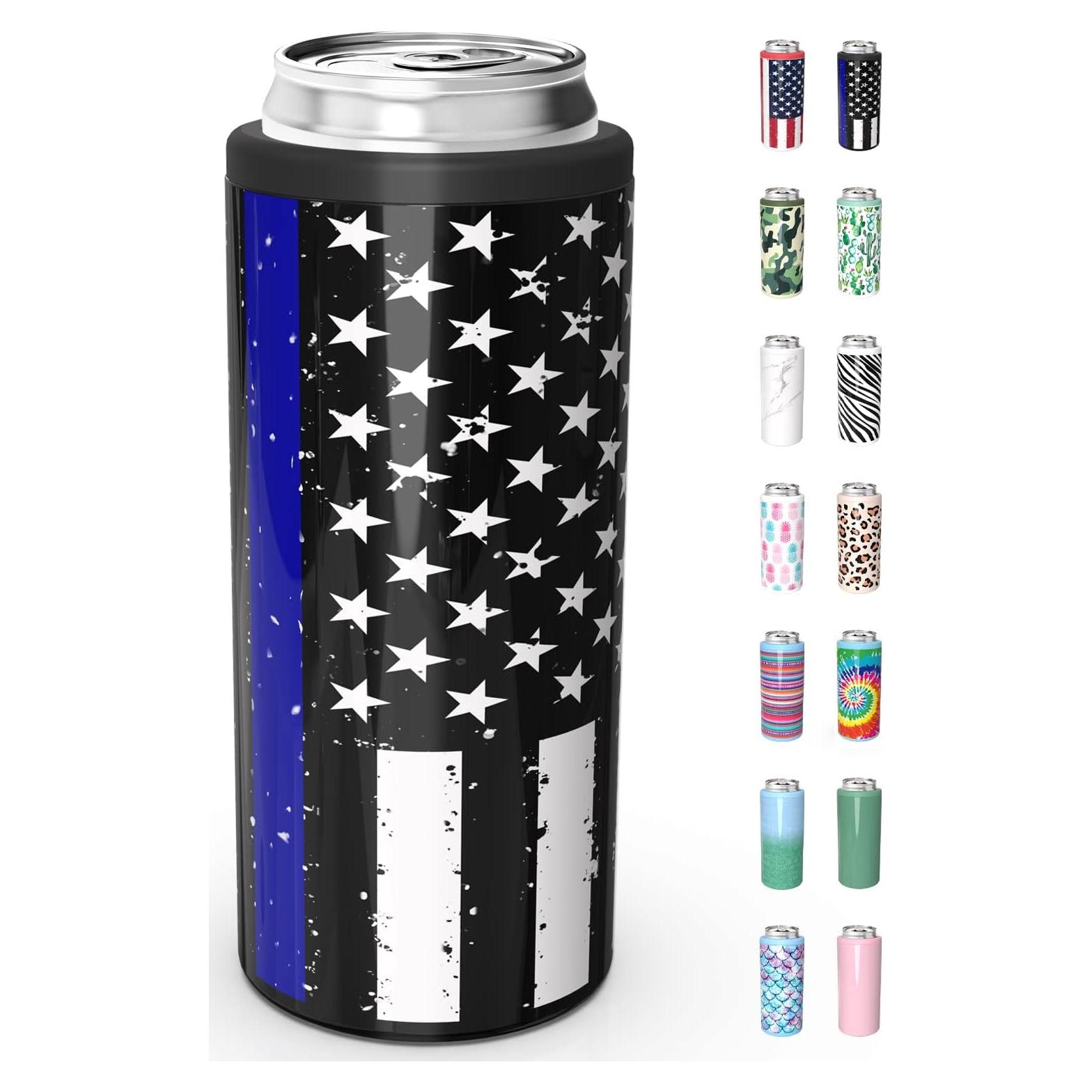 Enfriador de Latas Delgadas TILUCK Acero Inoxidable 12 oz Negro