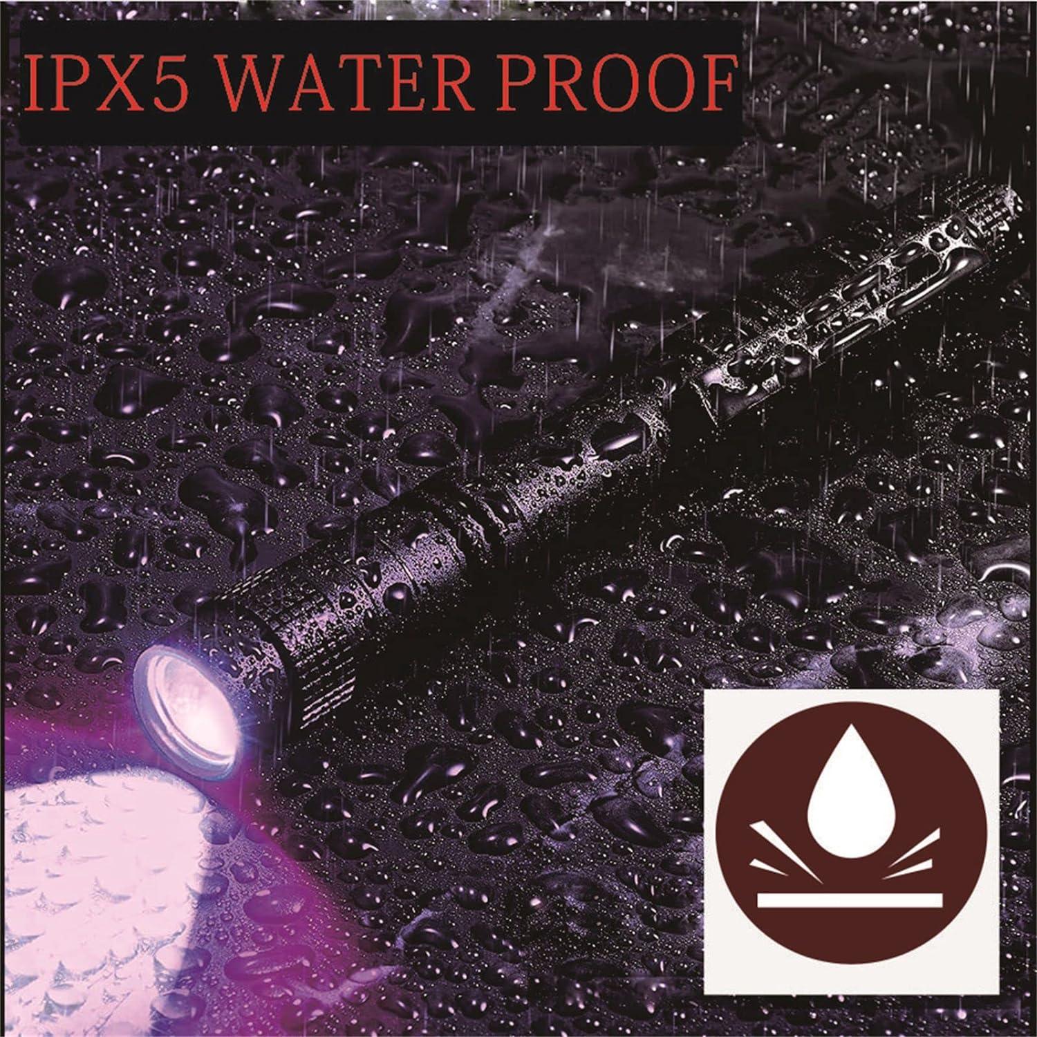 Paquete de 2 Linternas UV LELUOHQ 150 Lúmenes Impermeables