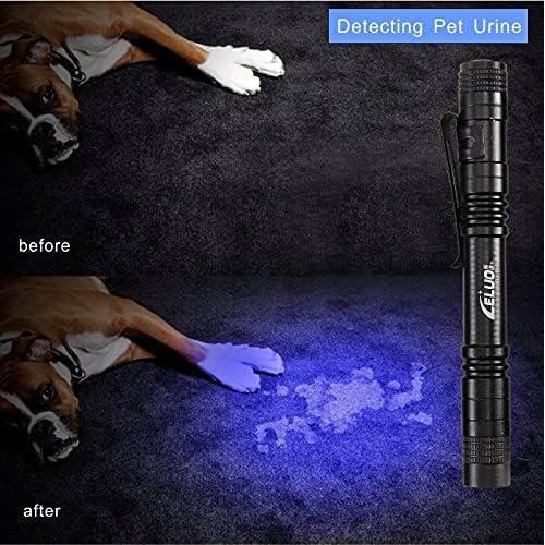 Paquete de 2 Linternas UV LELUOHQ 150 Lúmenes Impermeables