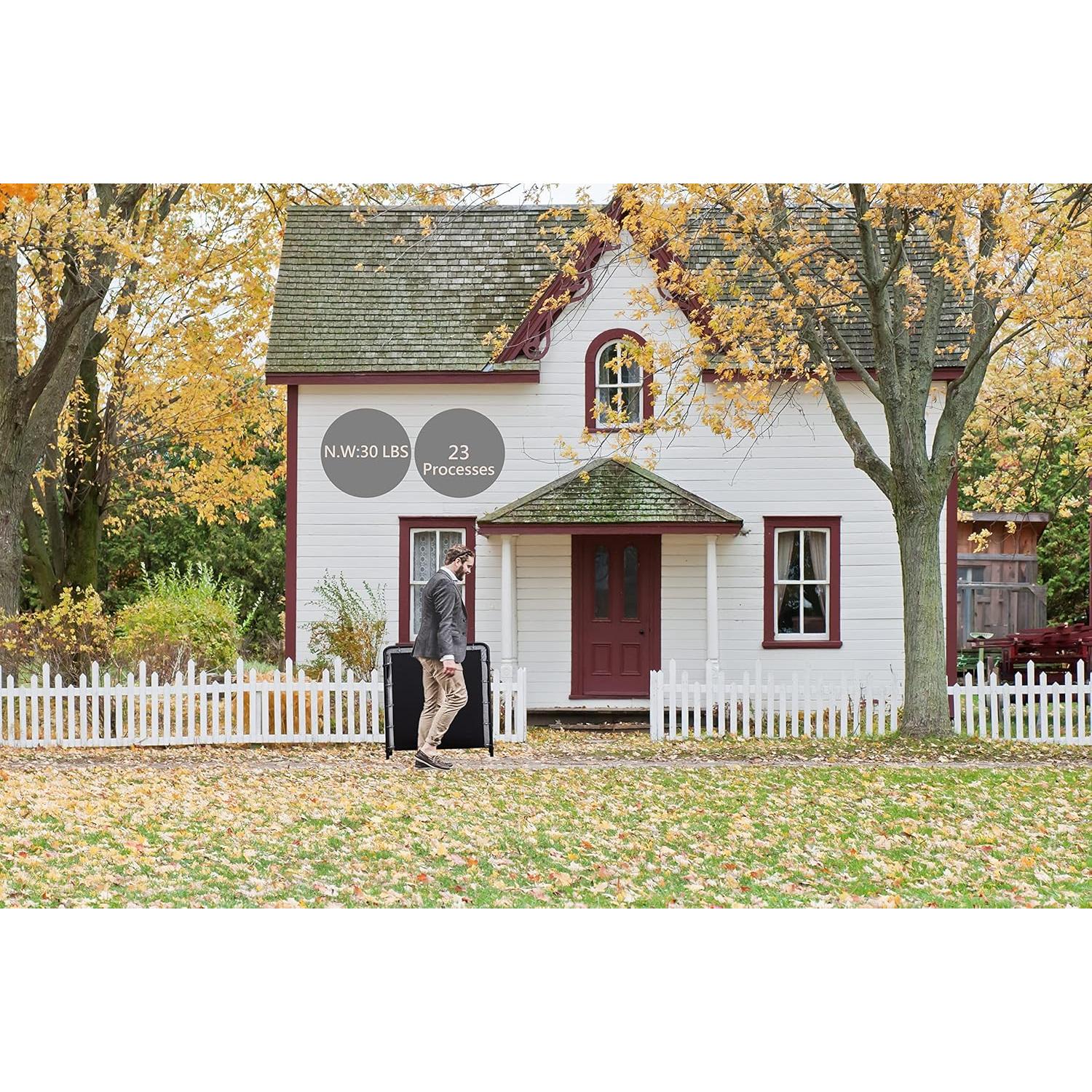 Cama Plegable LEISUIT con Colchón Viscoelástico 190.5x78.7cm