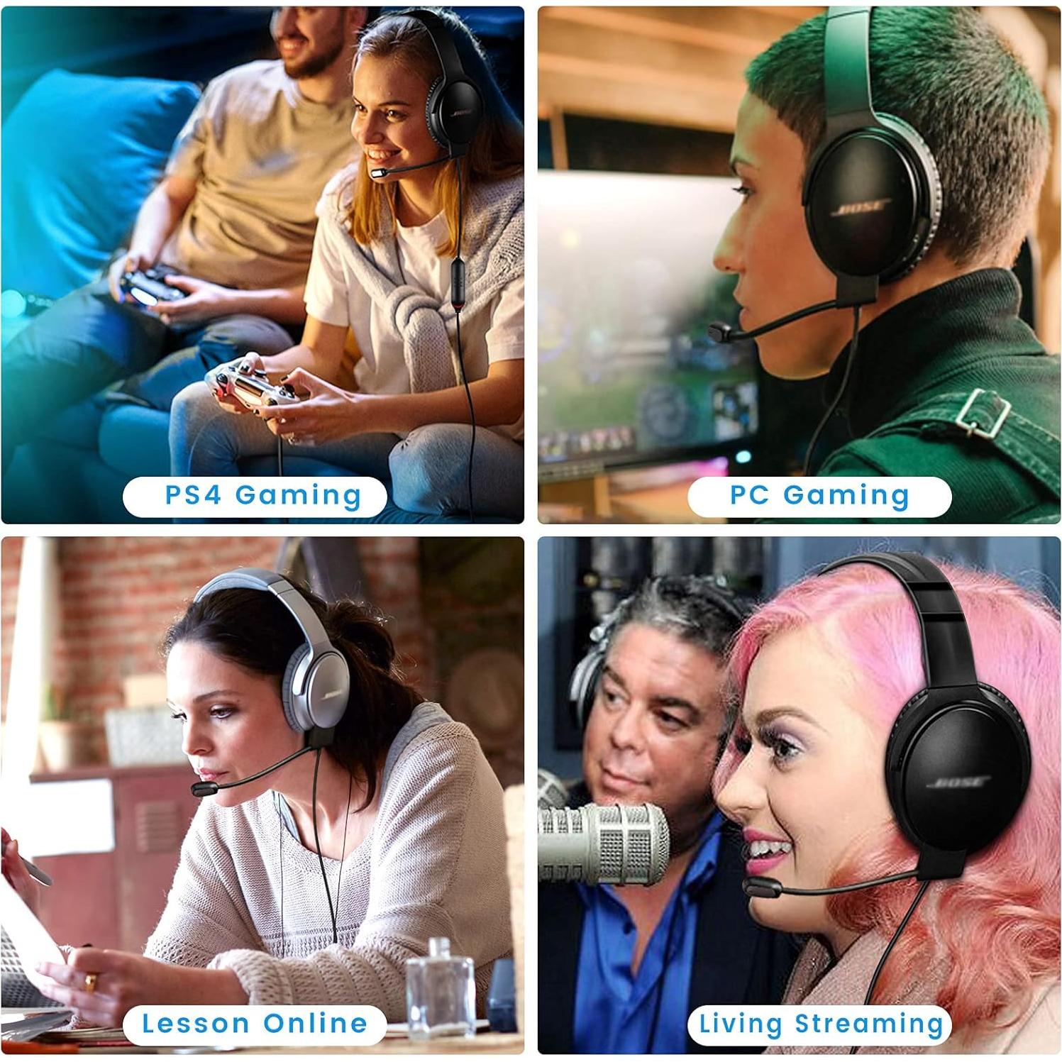 Micrófono Desmontable Weishan para Auriculares Bose QC35 II