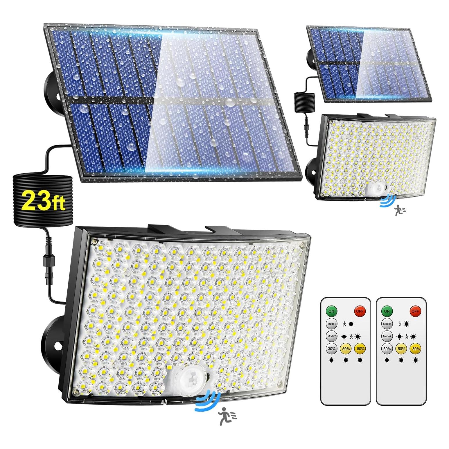 Luces Solares de Inundación COOLNIGHT 268 LED IP65 2PCS