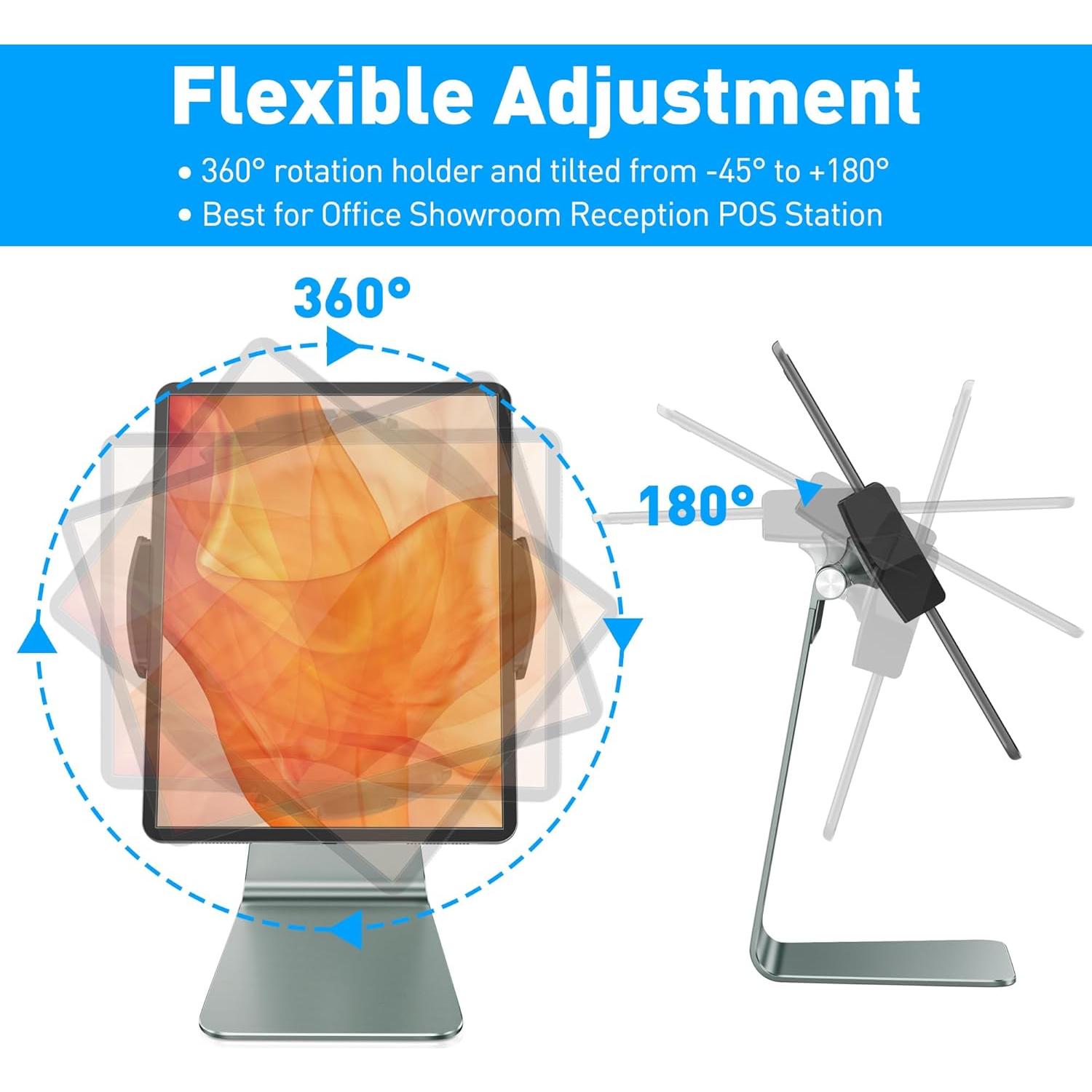 Soporte de Aluminio para Tabletas AboveTEK 7-13" Gris
