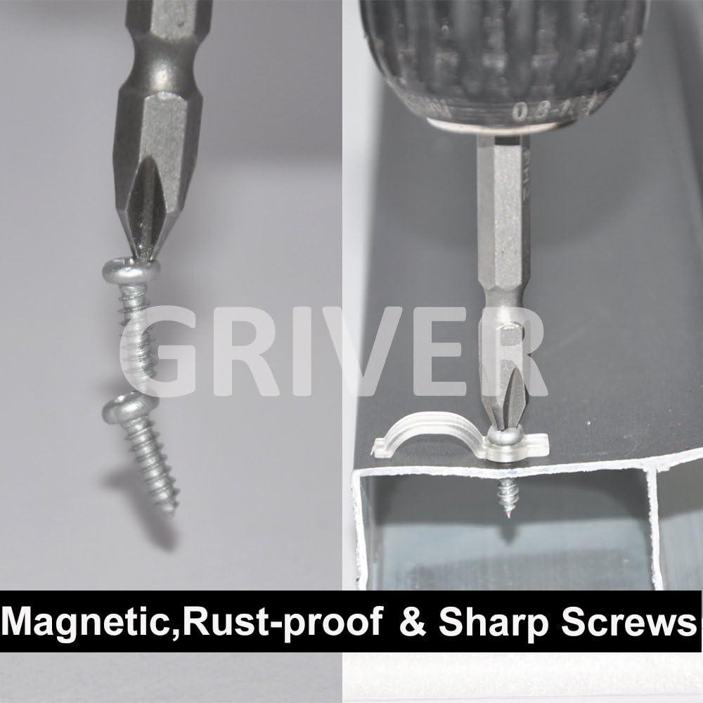 100 Soportes Transparentes para Luces de Tira LED GRIVER