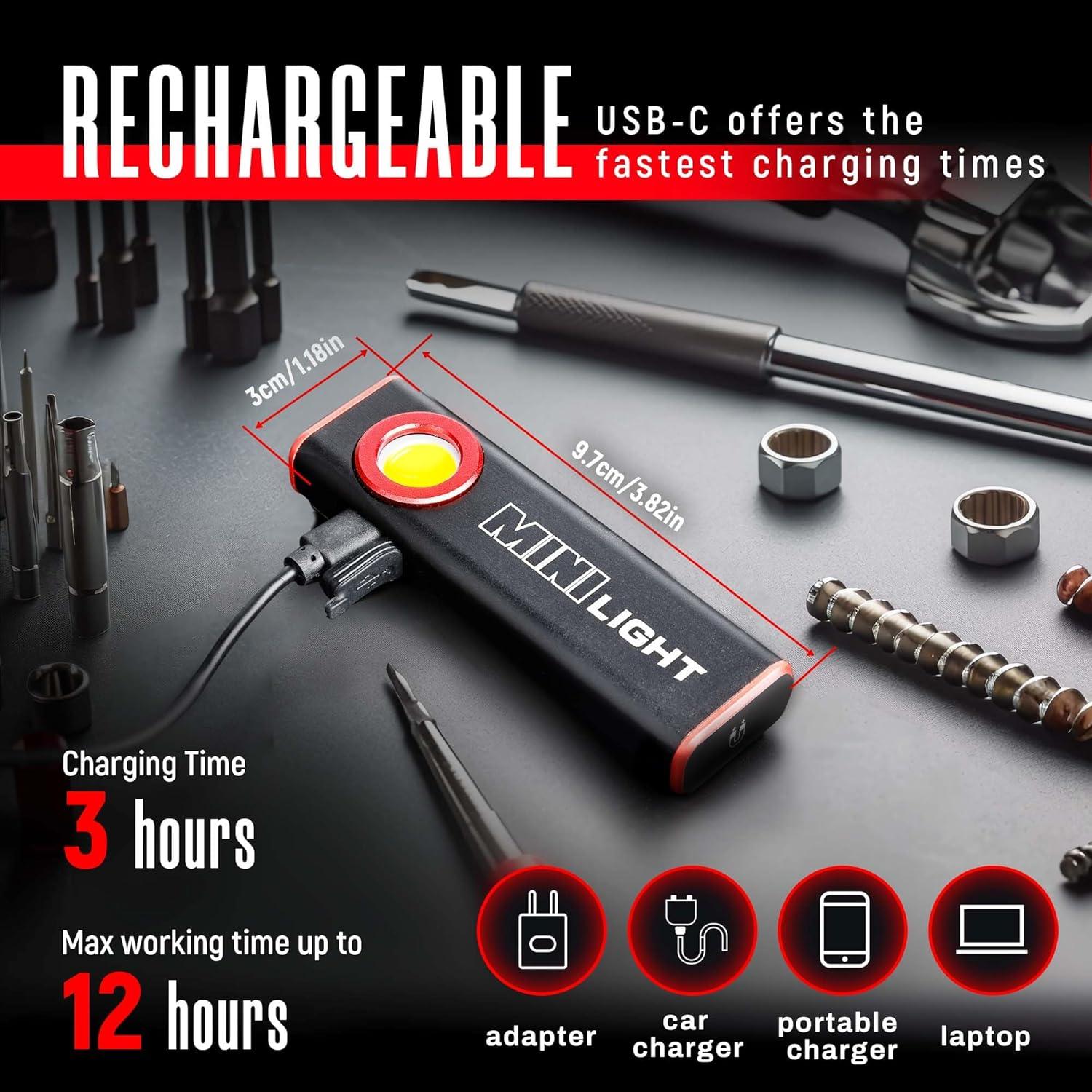 Linterna LED Lexall 1600 Lúmenes EDC Magnética Impermeable