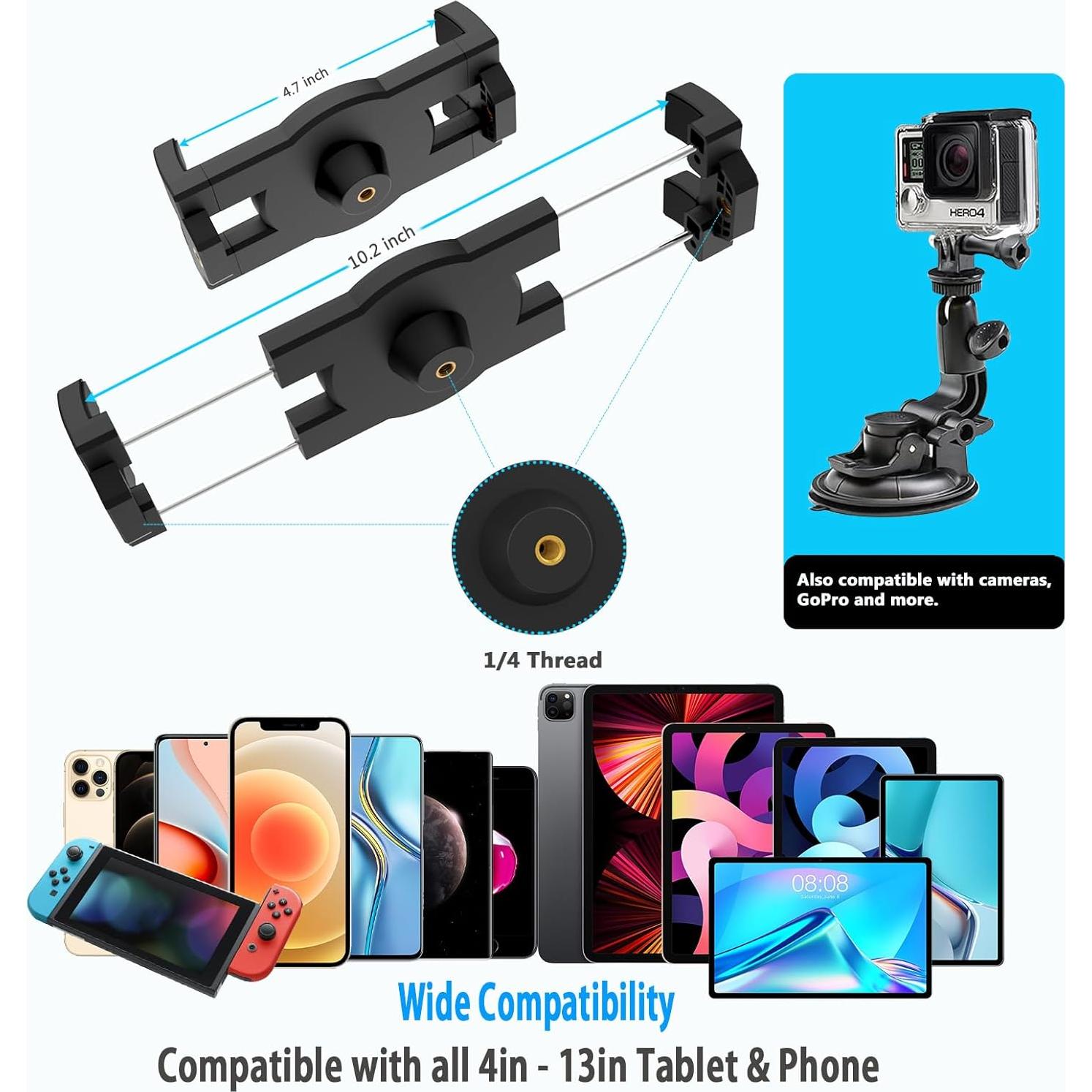 Soporte de Tablet para Coche YOOZ con Ventosa 337g 4-12.9"