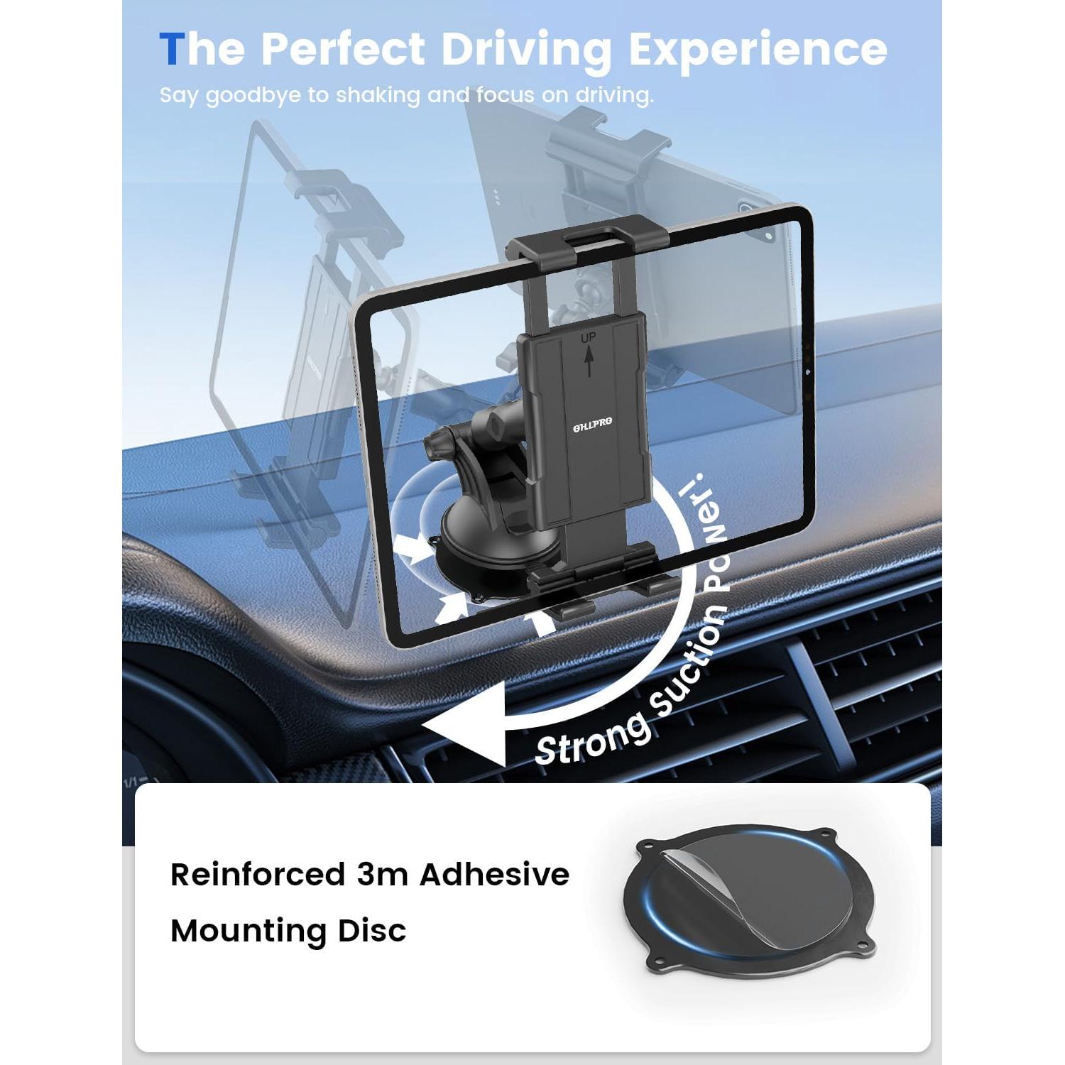 Soporte de Tableta OHLPRO P80J-P4 para Coche 5-13" Rotación 360°