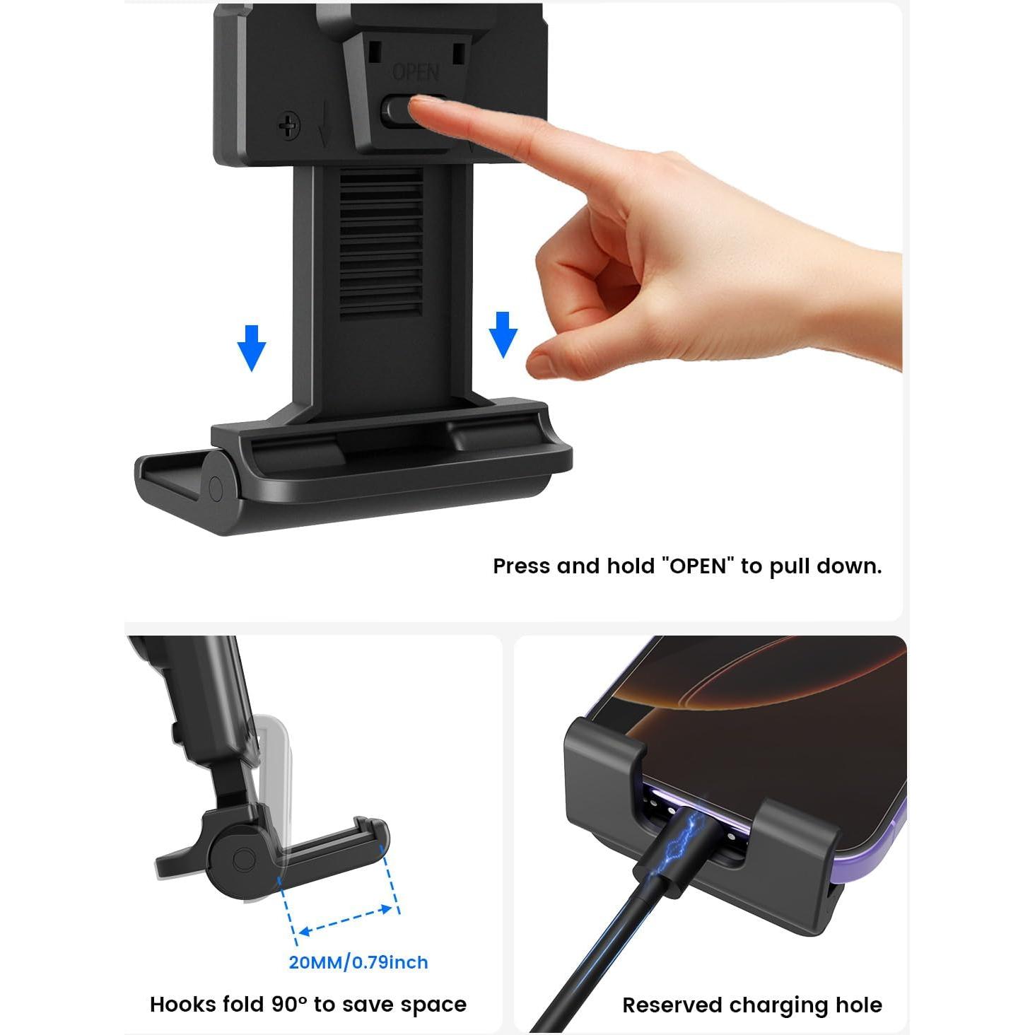 Soporte de Tableta OHLPRO P80J-P4 para Coche 5-13" Rotación 360°