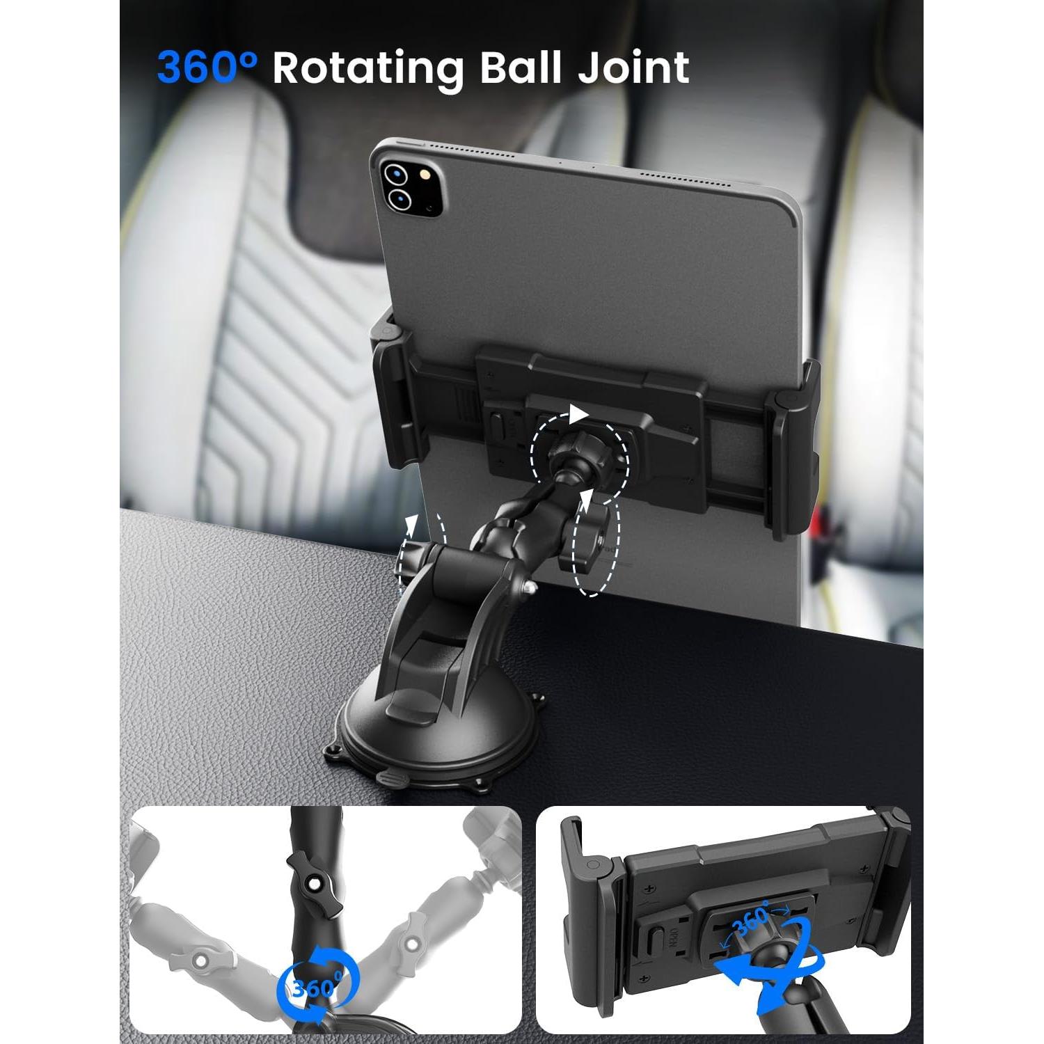 Soporte de Tableta OHLPRO P80J-P4 para Coche 5-13" Rotación 360°