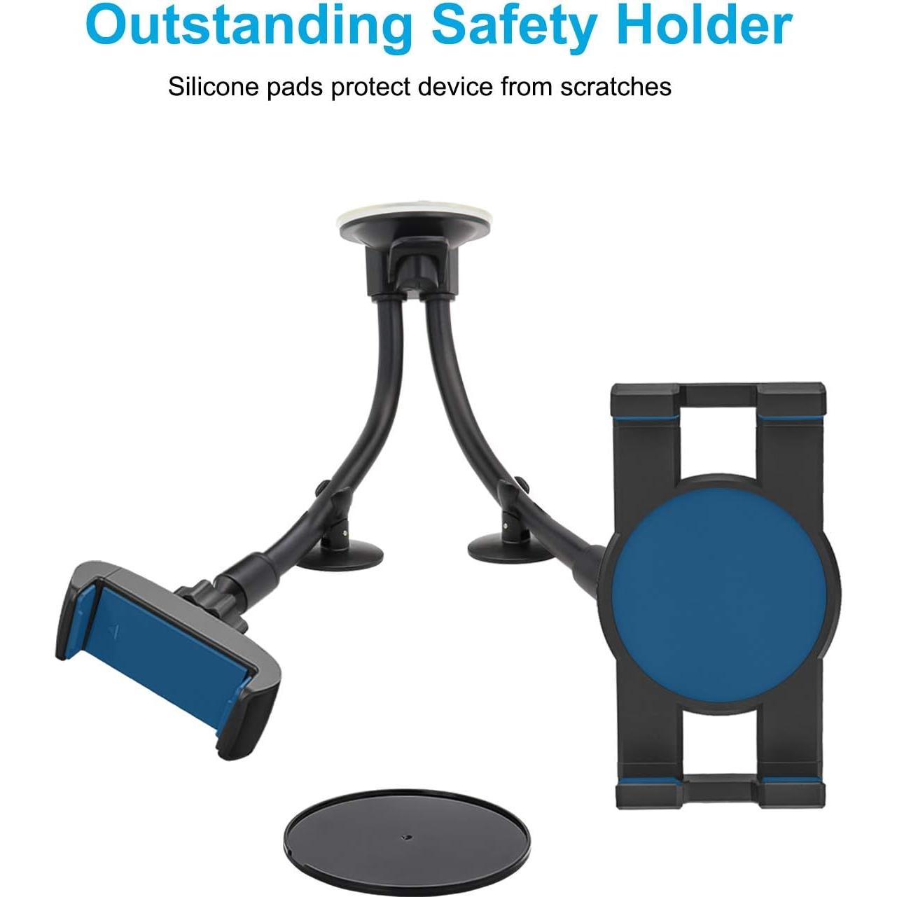 Soporte de Tablet y Teléfono para Coche Woleyi Doble Brazo 36cm