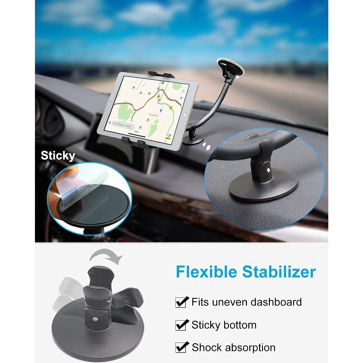 Soporte para Tablet en Parabrisas Woleyi, Brazo Largo 30 cm