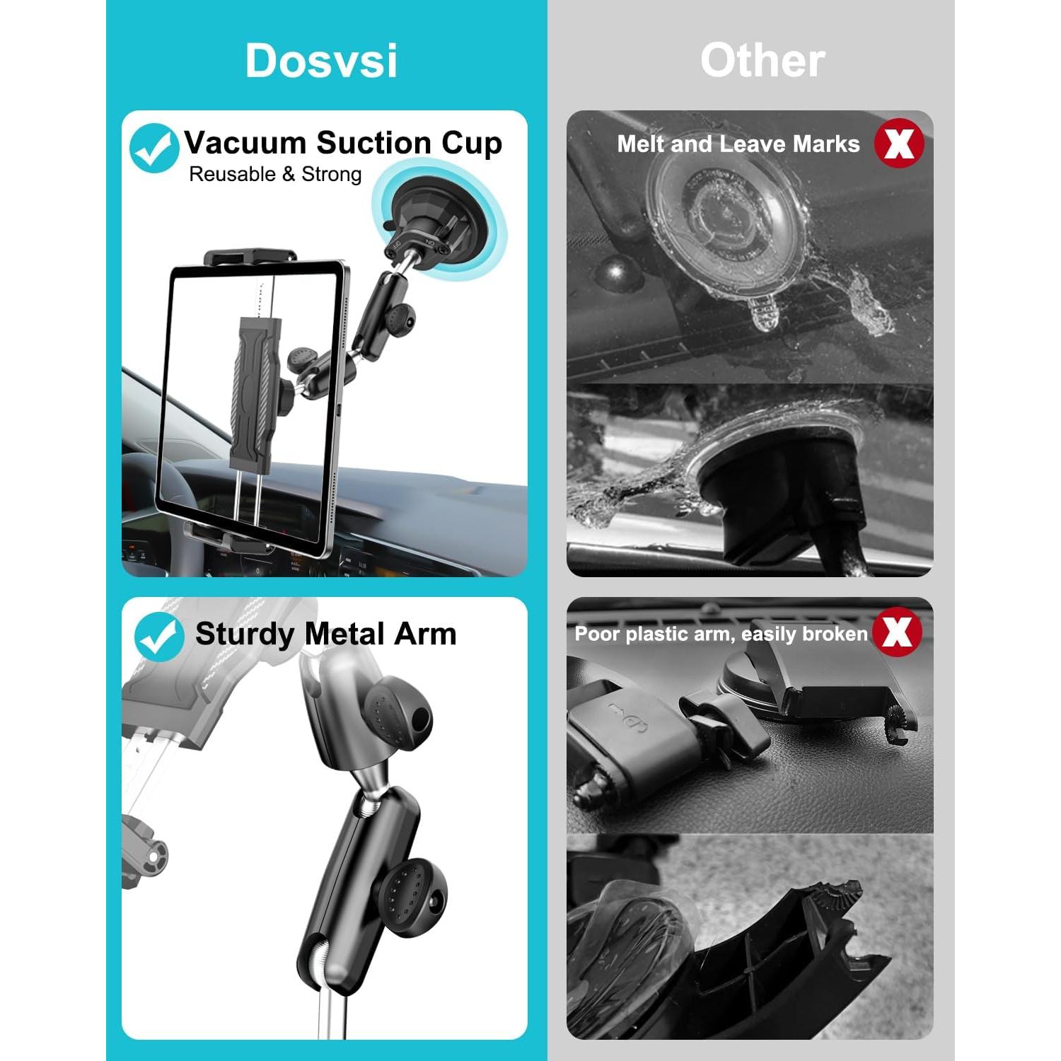 Soporte de Tablet para Coche Dosvsi con Ventosa Ultra Estable