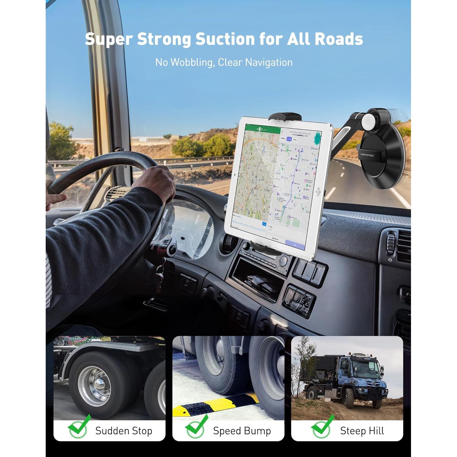 Soporte de Ventosa para iPad AboveTEK TS-136B Negro 4-11"