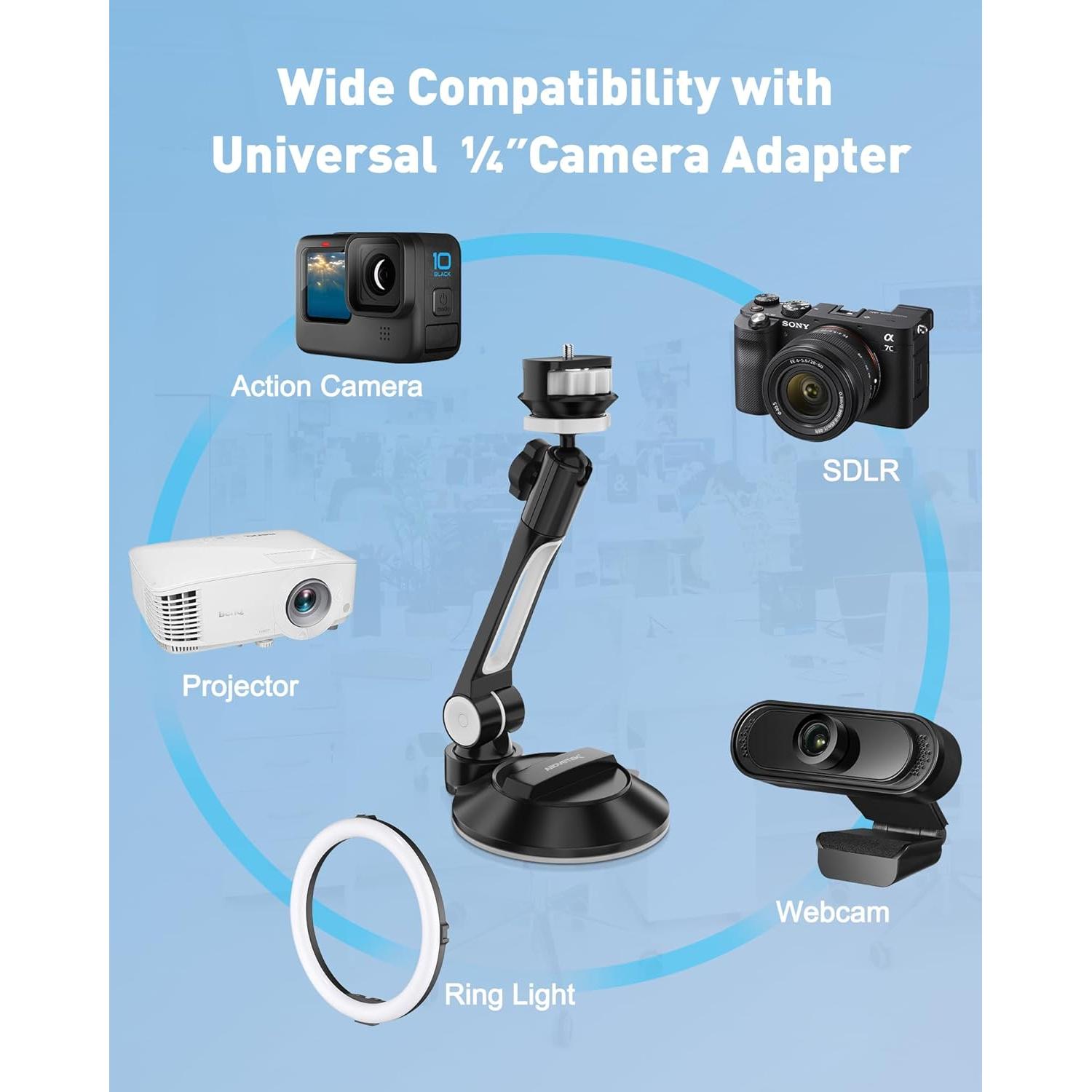 Soporte de Ventosa para iPad AboveTEK TS-136B Negro 4-11"