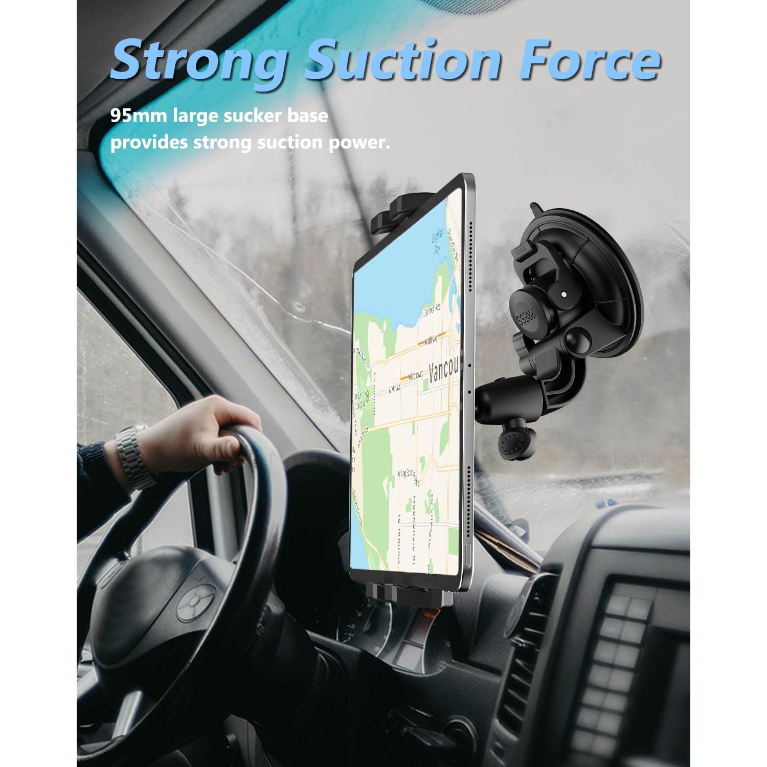 Soporte de Tableta para Coche Woleyi con Ventosa Ajustable 12-33 cm