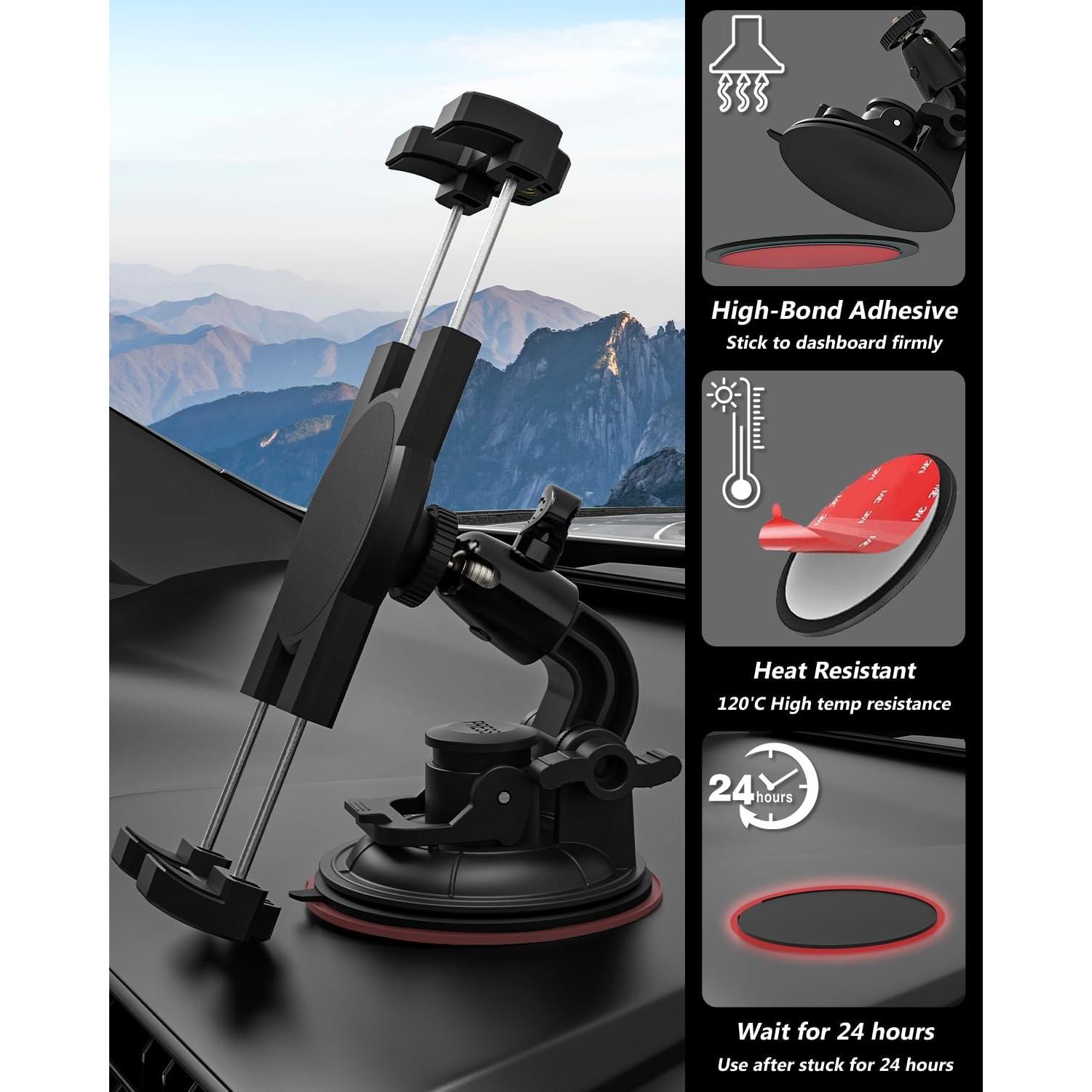 Soporte de Tableta para Coche Woleyi con Ventosa Ajustable 12-33 cm